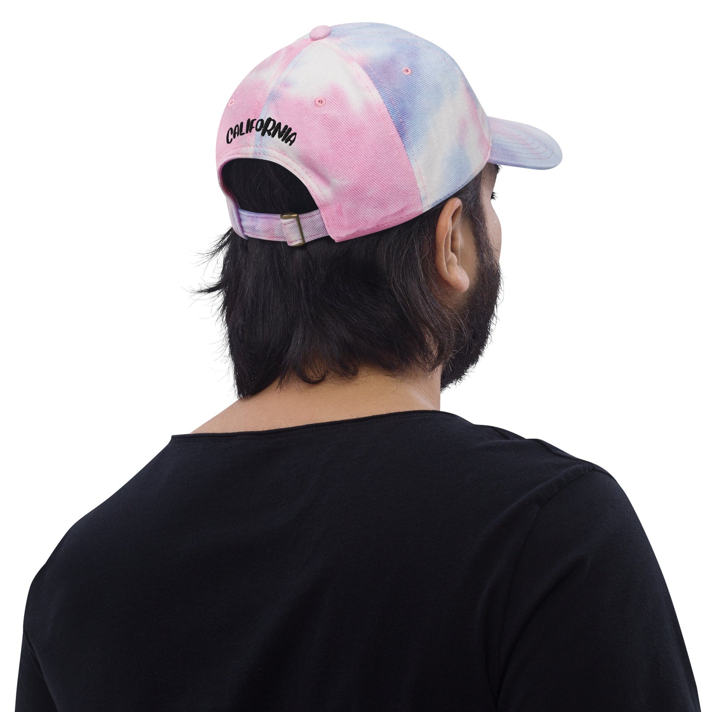 Fishing California, Japanese katakana, Tie dye hat