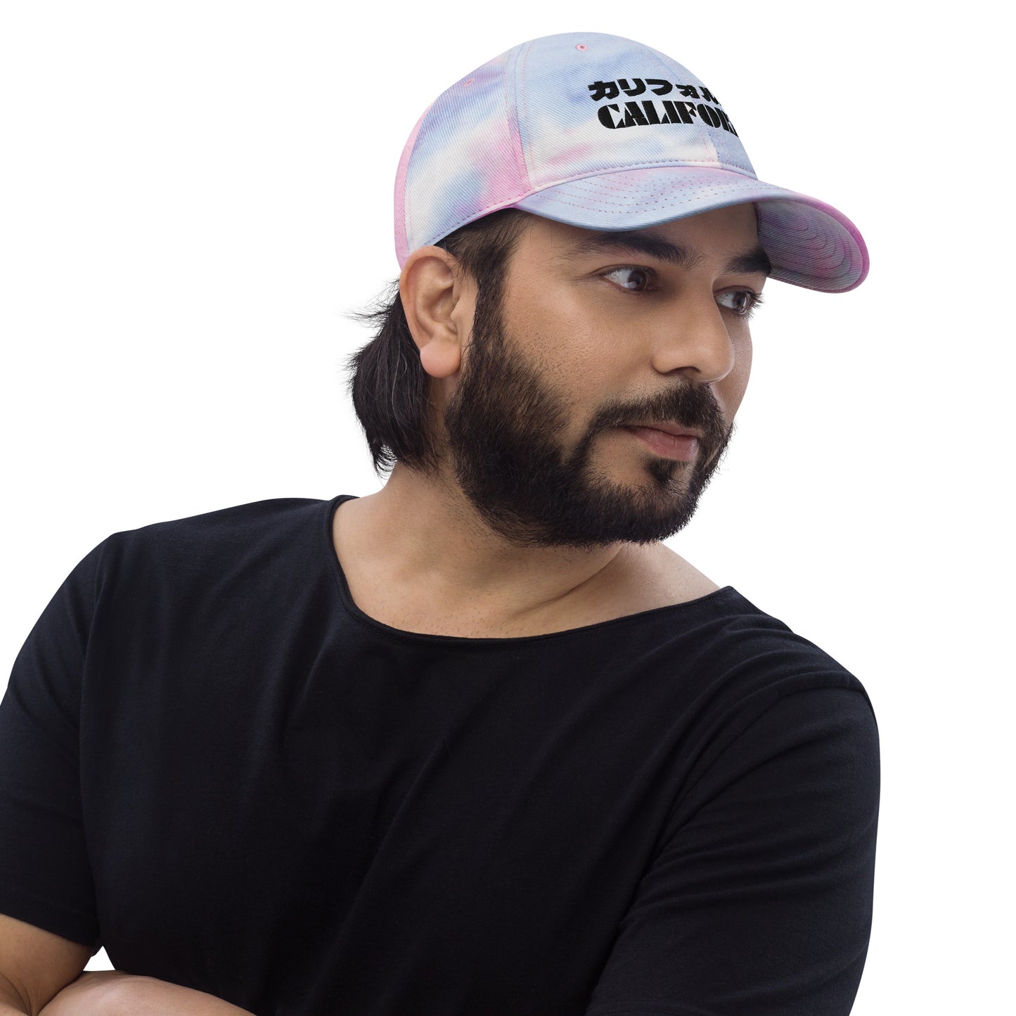California Grizzly Bear Japanese Katakana Tie dye hat