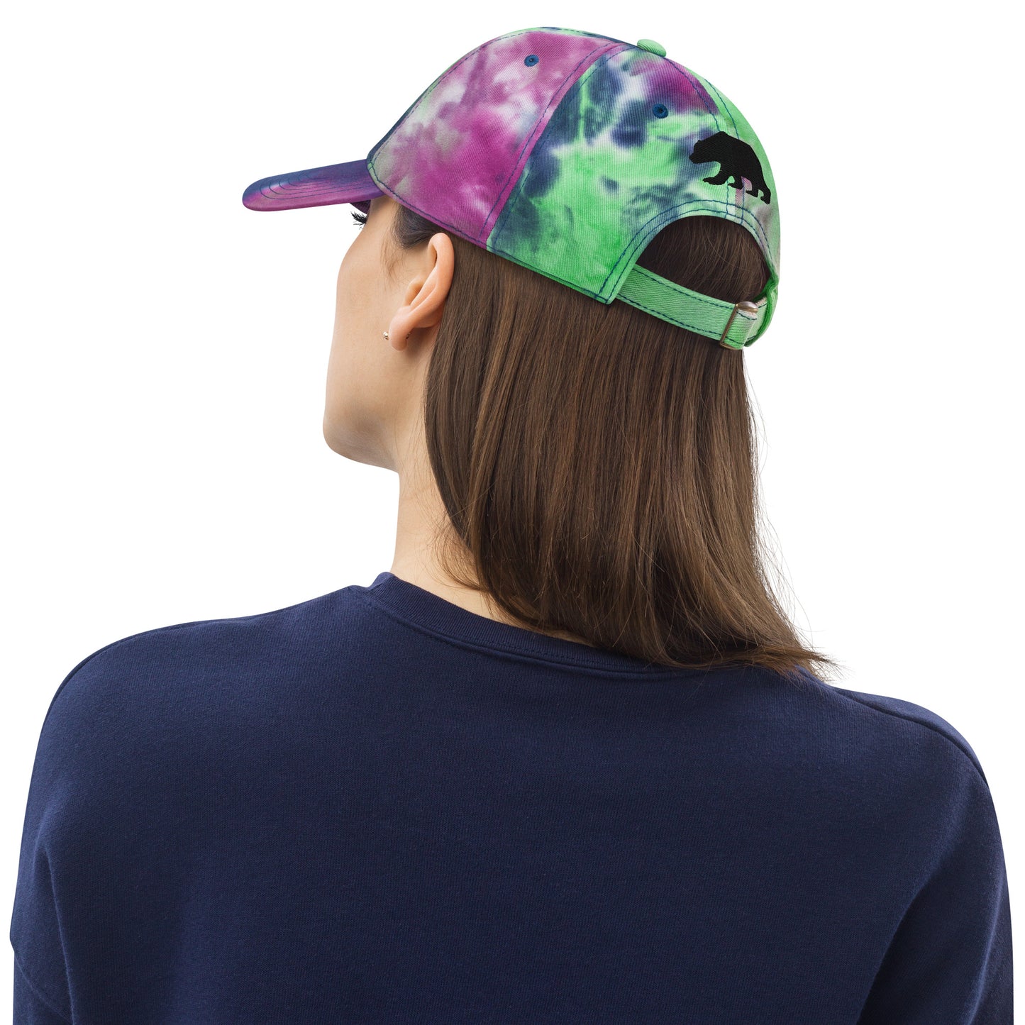California Grizzly Bear Japanese Katakana Tie dye hat