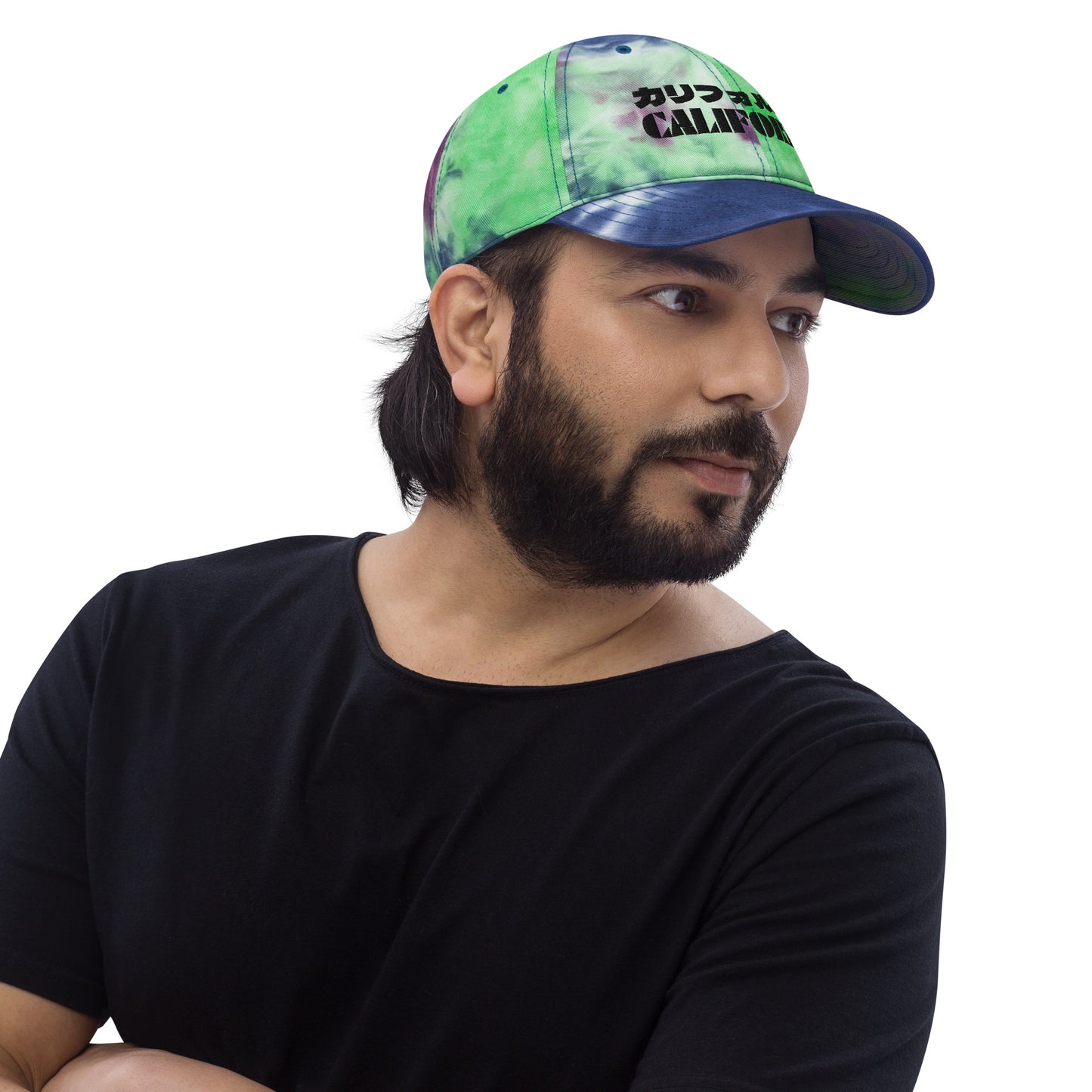 California Grizzly Bear Japanese Katakana Tie dye hat