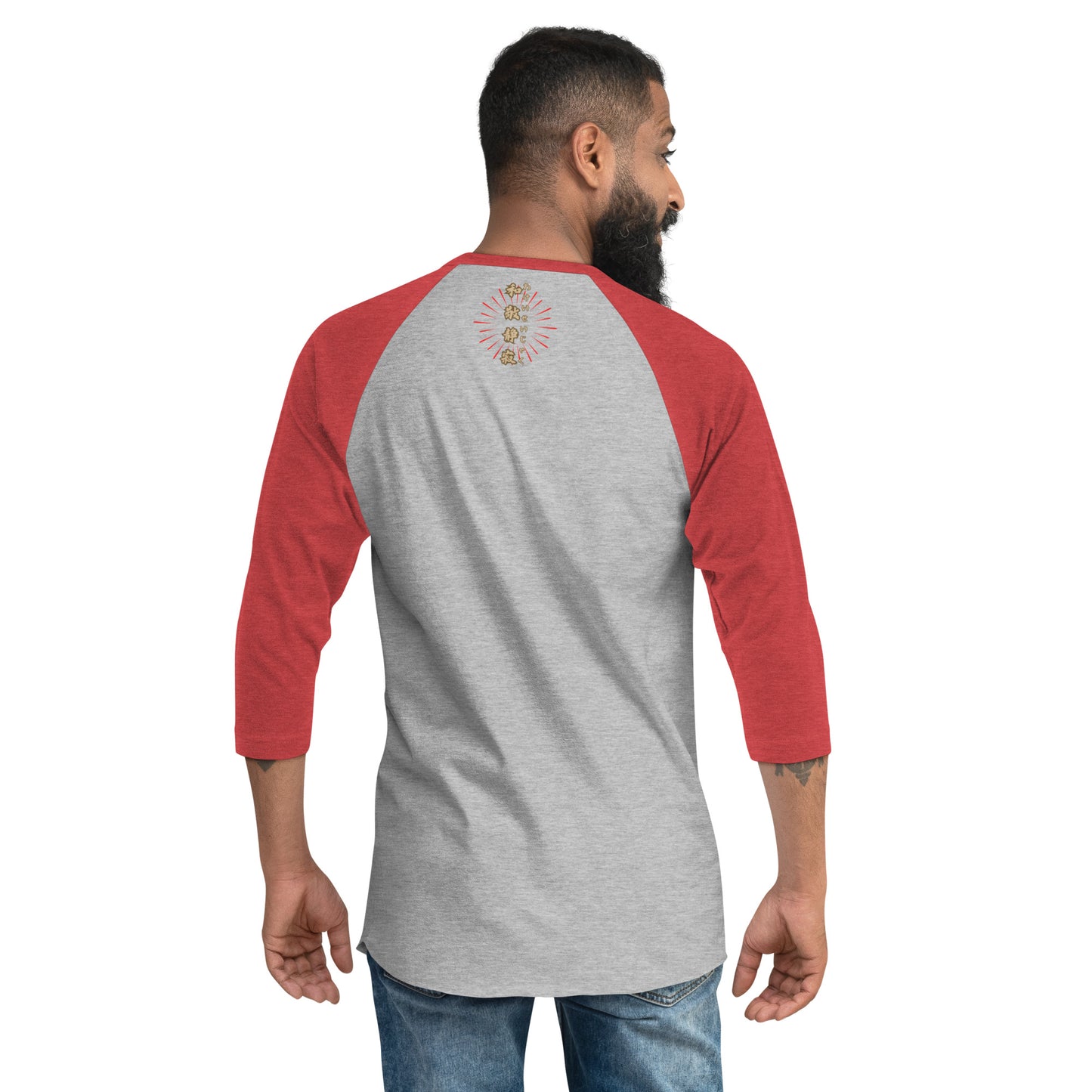 Japanese, Buddha, Oshakasama 3/4 sleeve raglan shirt
