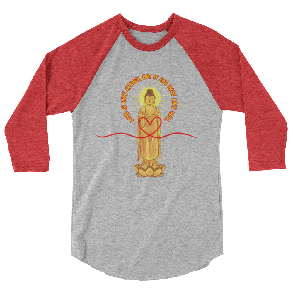 Japanese, Buddha, Oshakasama 3/4 sleeve raglan shirt