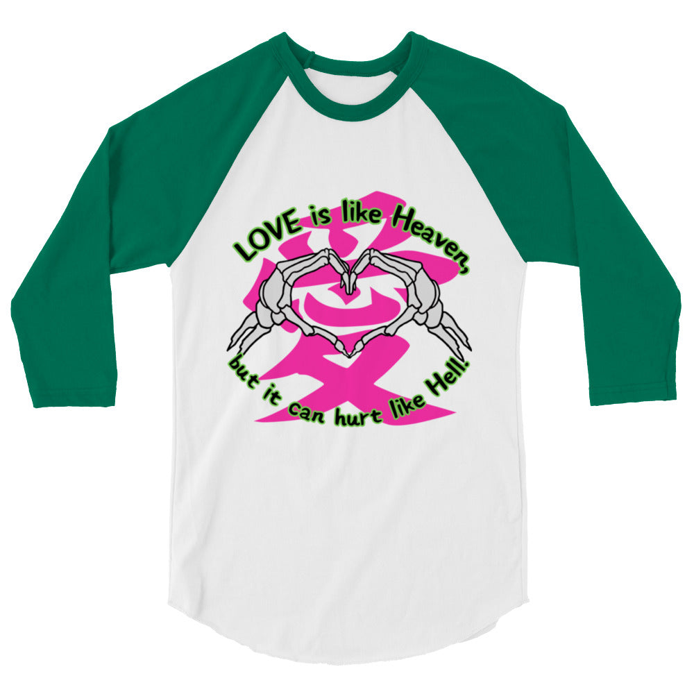 Love is like Heaven, kawaii, ai, 3/4 sleeve raglan shirt