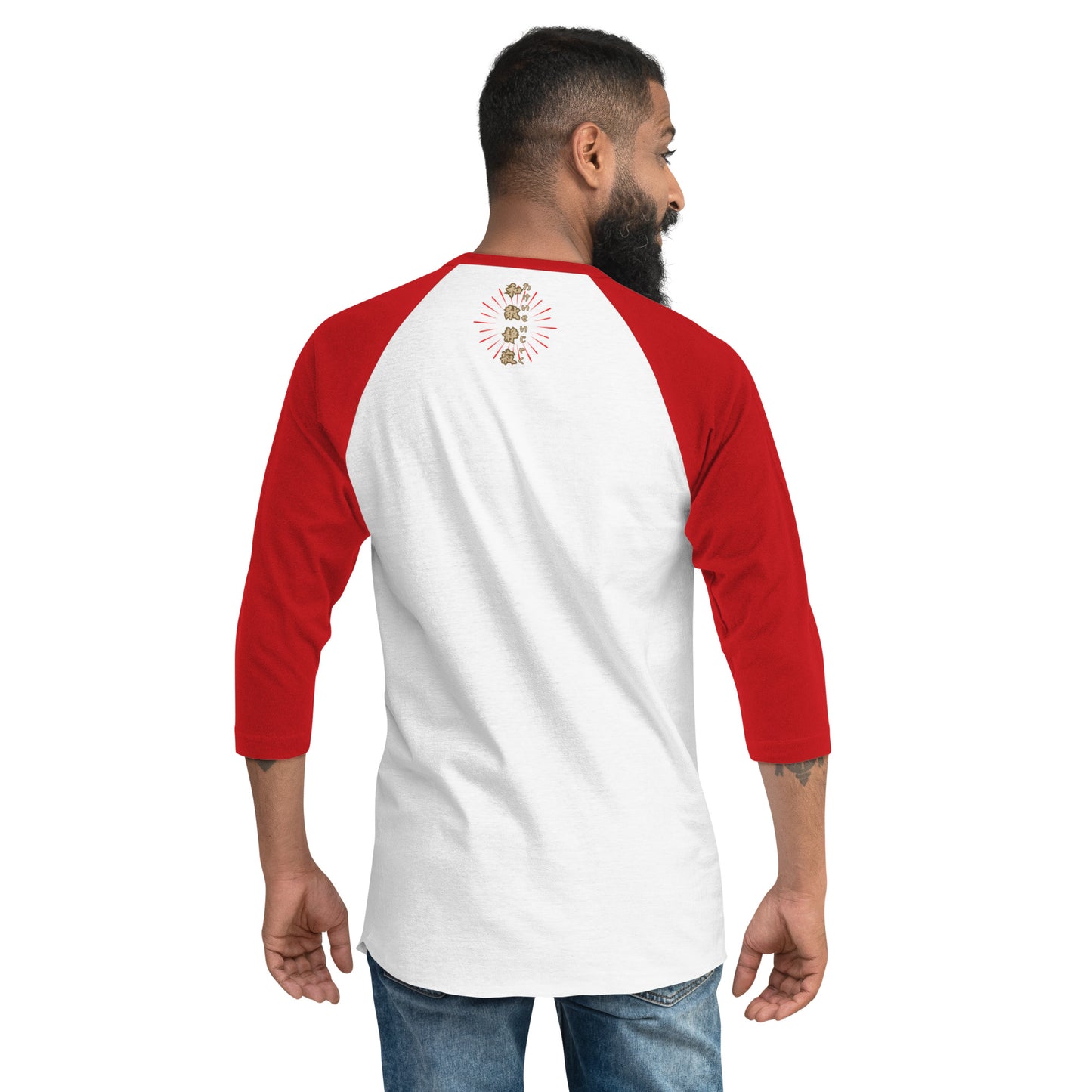 Japanese, Buddha, Oshakasama 3/4 sleeve raglan shirt