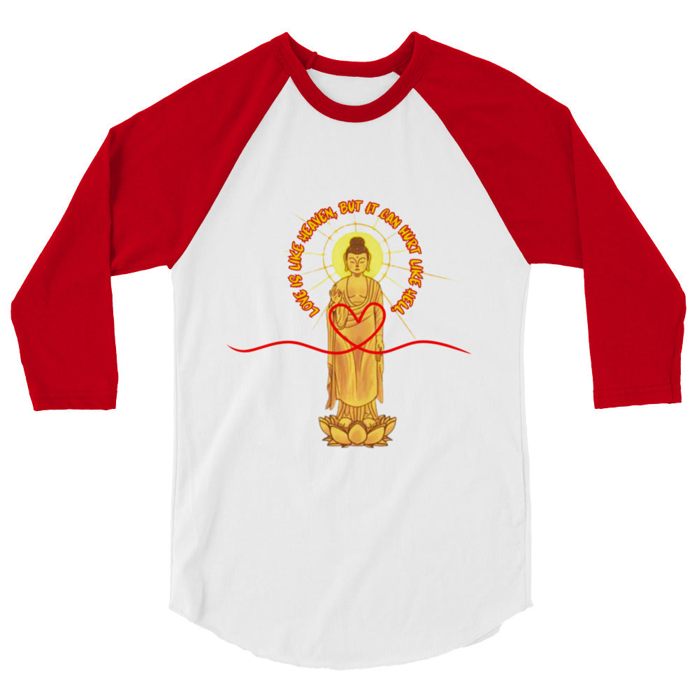 Japanese, Buddha, Oshakasama 3/4 sleeve raglan shirt