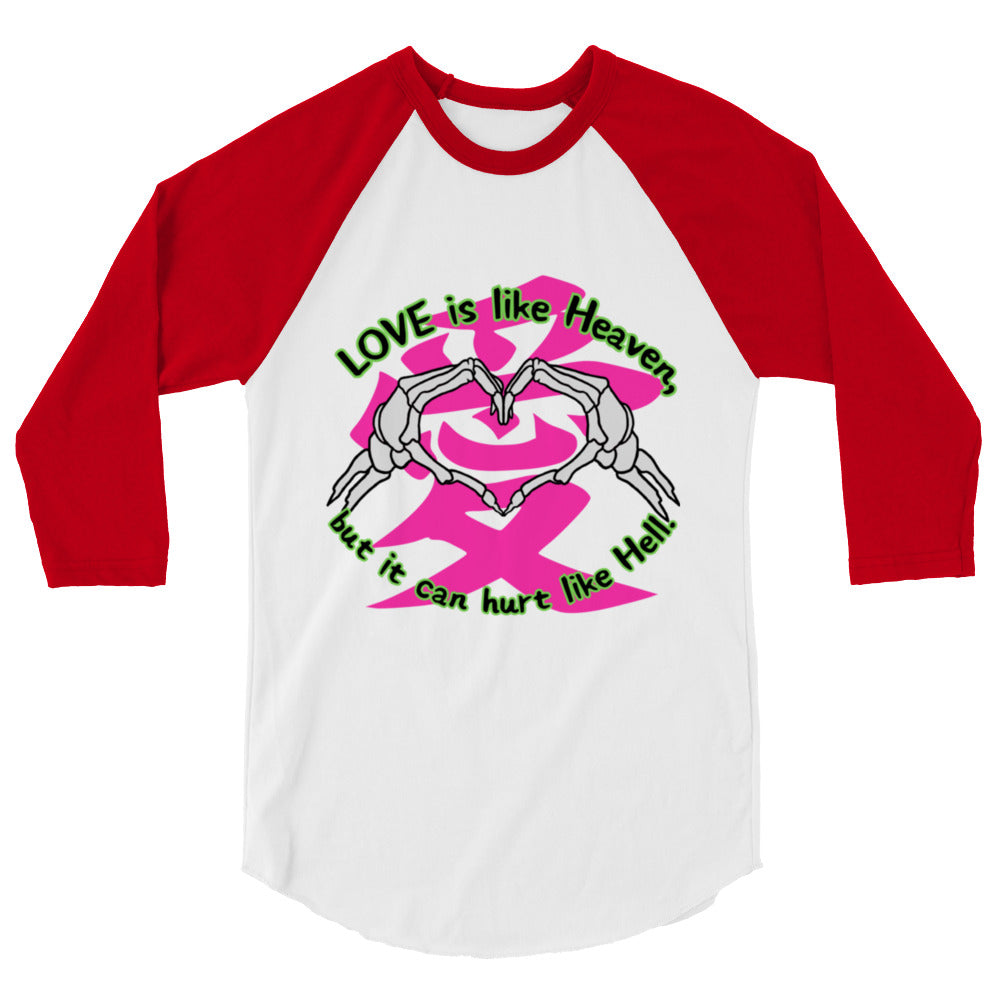 Love is like Heaven, kawaii, ai, 3/4 sleeve raglan shirt