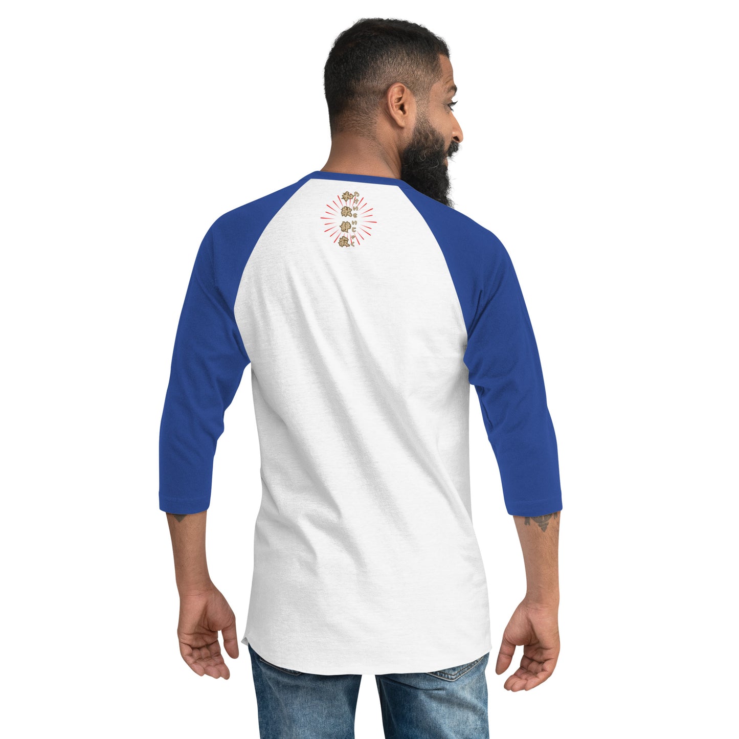 Japanese, Buddha, Oshakasama 3/4 sleeve raglan shirt