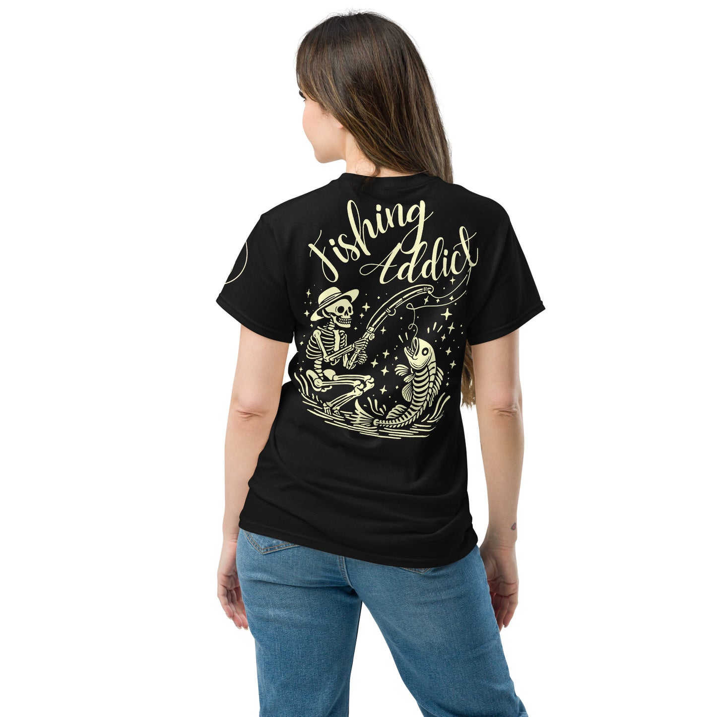 Fishing Straw hat Skeleton, Fishing Tattoo, Fishing Addict, Fishing Gift, Fishing Hoodie, Fishy hoodie, Husband Hoodie, Unisex classic tee