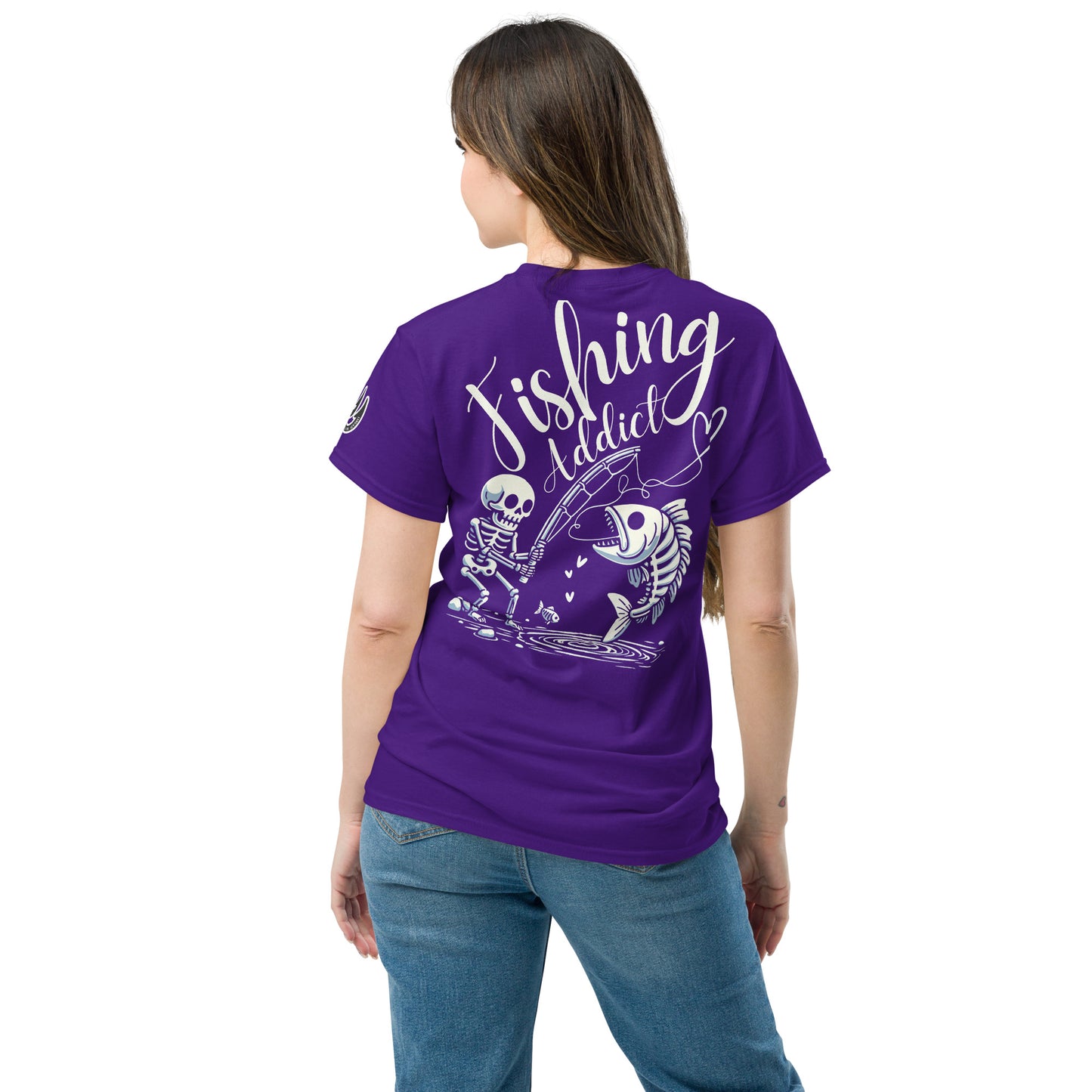Fishing Skeleton, Fishing Tattoo, Fishing Addict, Fishing Gifts, Fishing Hoodie, Fishy hoodie, Husband Hoodie, Dad Gift, Unisex classic tee