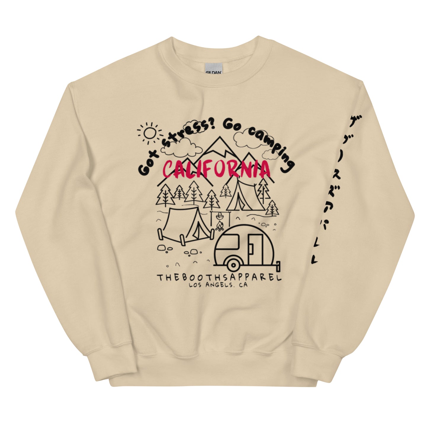 California Got Stress black Unisex Sweatshirt