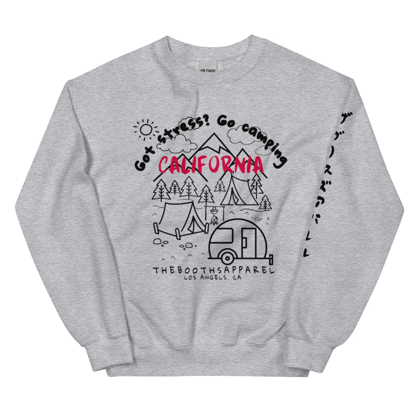 California Got Stress black Unisex Sweatshirt