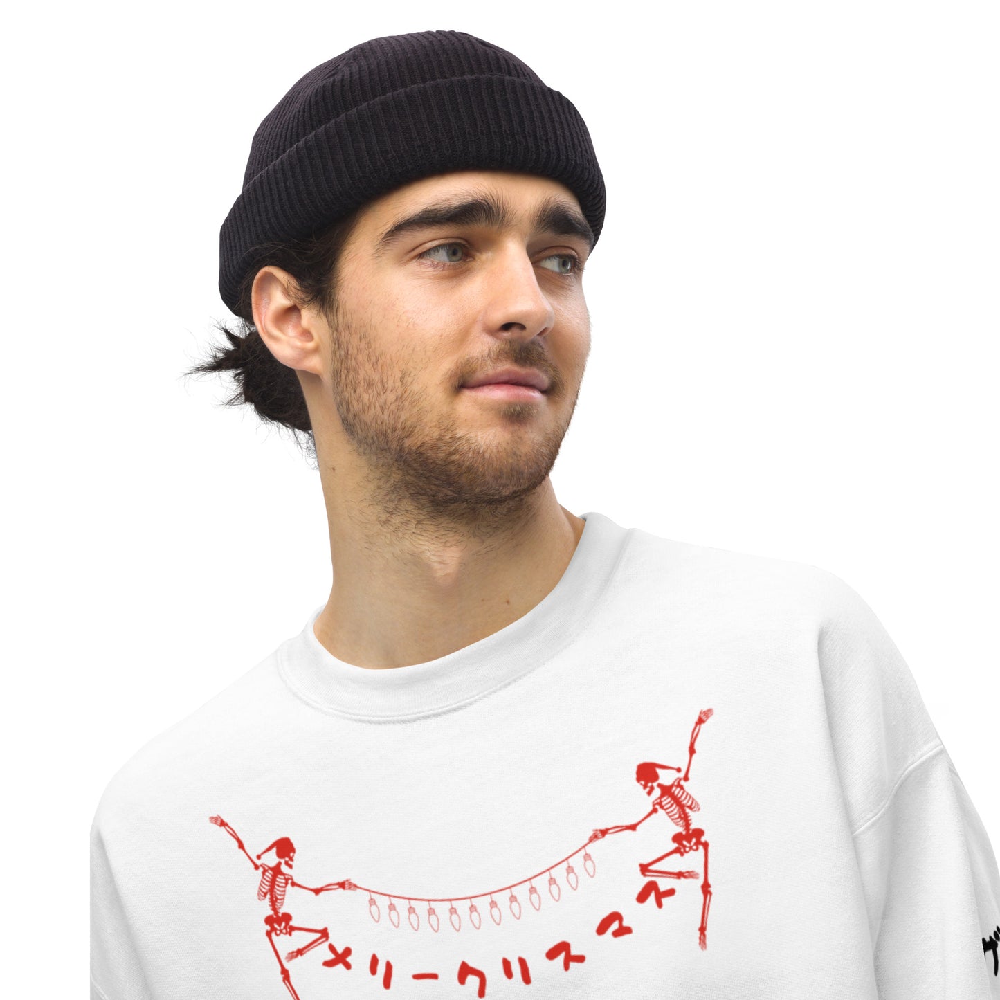Merry Christmas Japanese Skeleton Unisex Sweatshirt