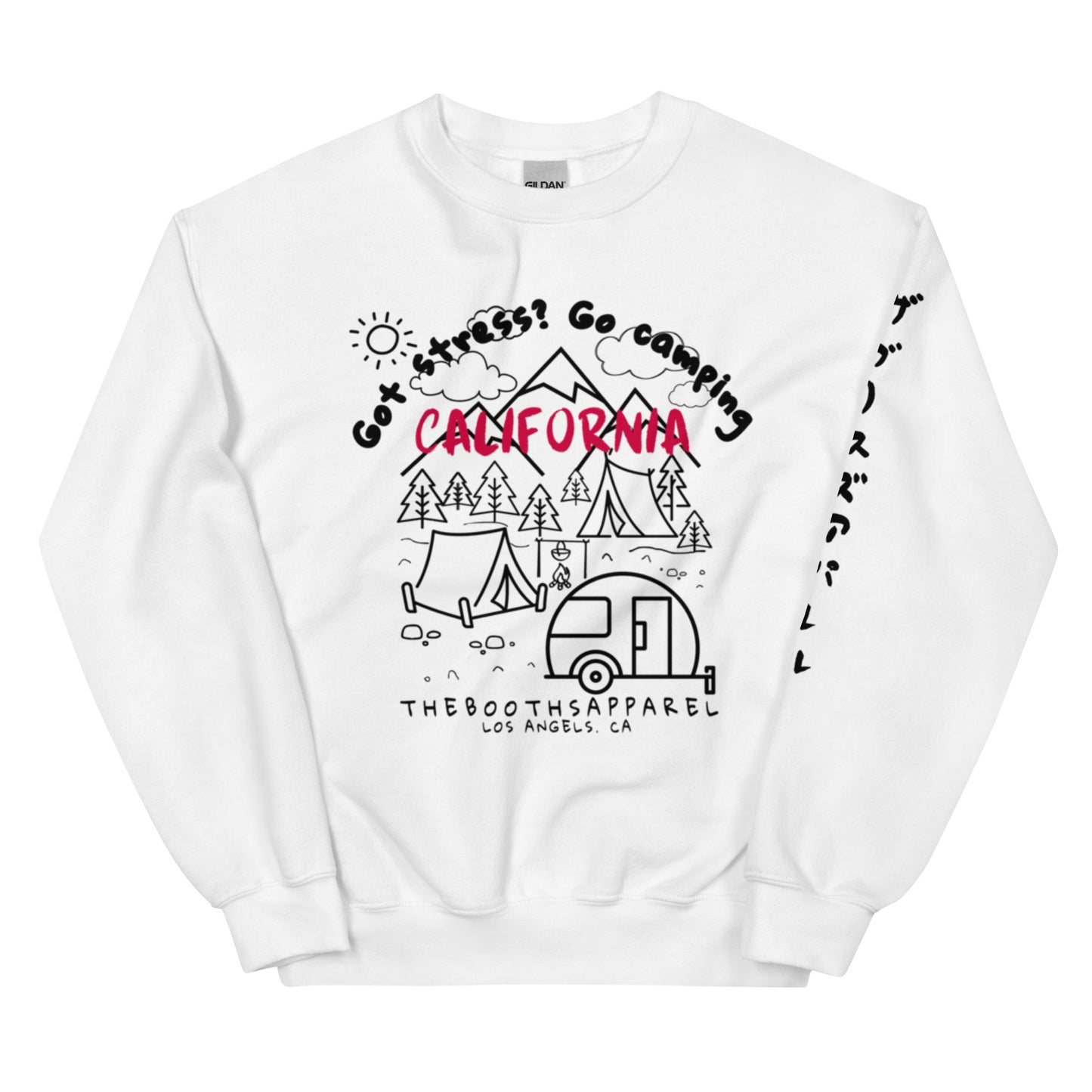 California Got Stress black Unisex Sweatshirt