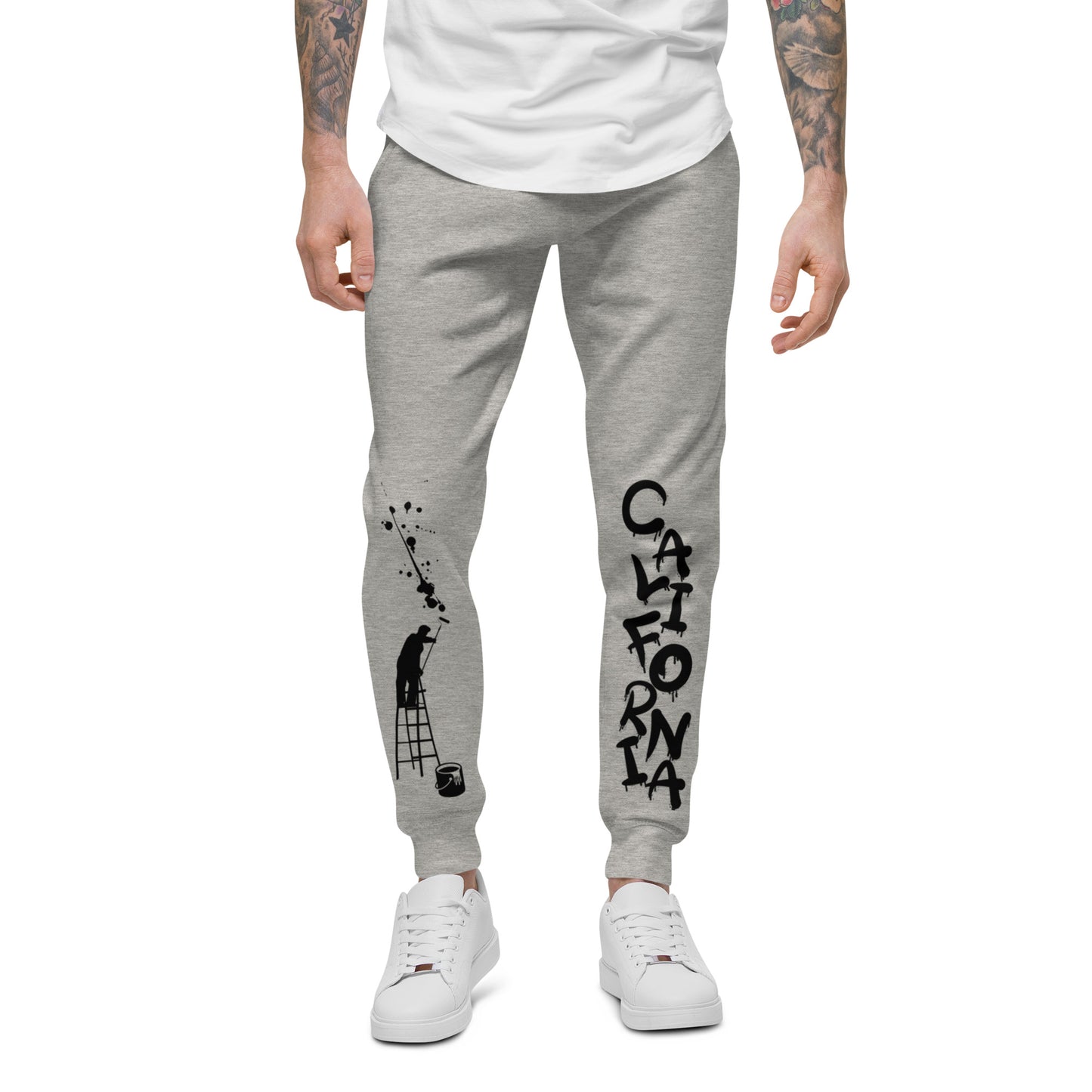 California Japanese Katakana, graffiti art, Painting Unisex fleece sweatpants