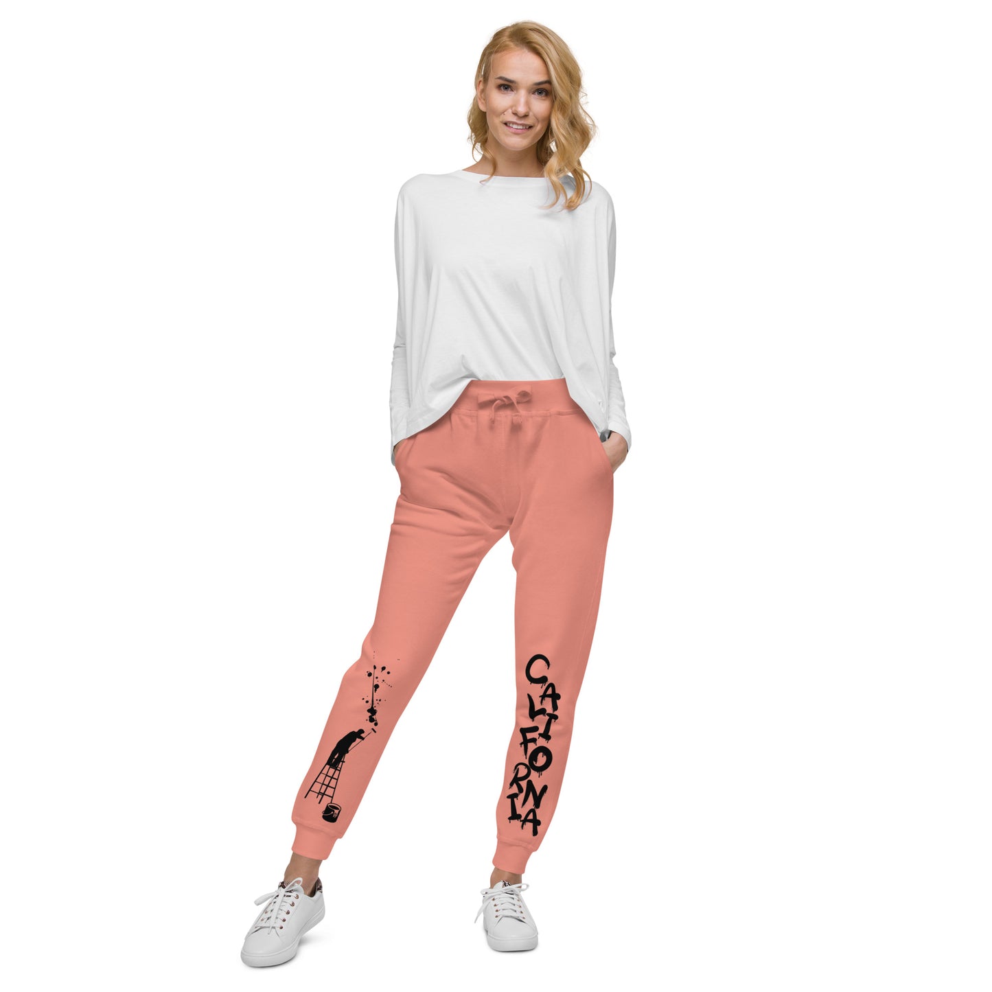 California Japanese Katakana, graffiti art, Painting Unisex fleece sweatpants