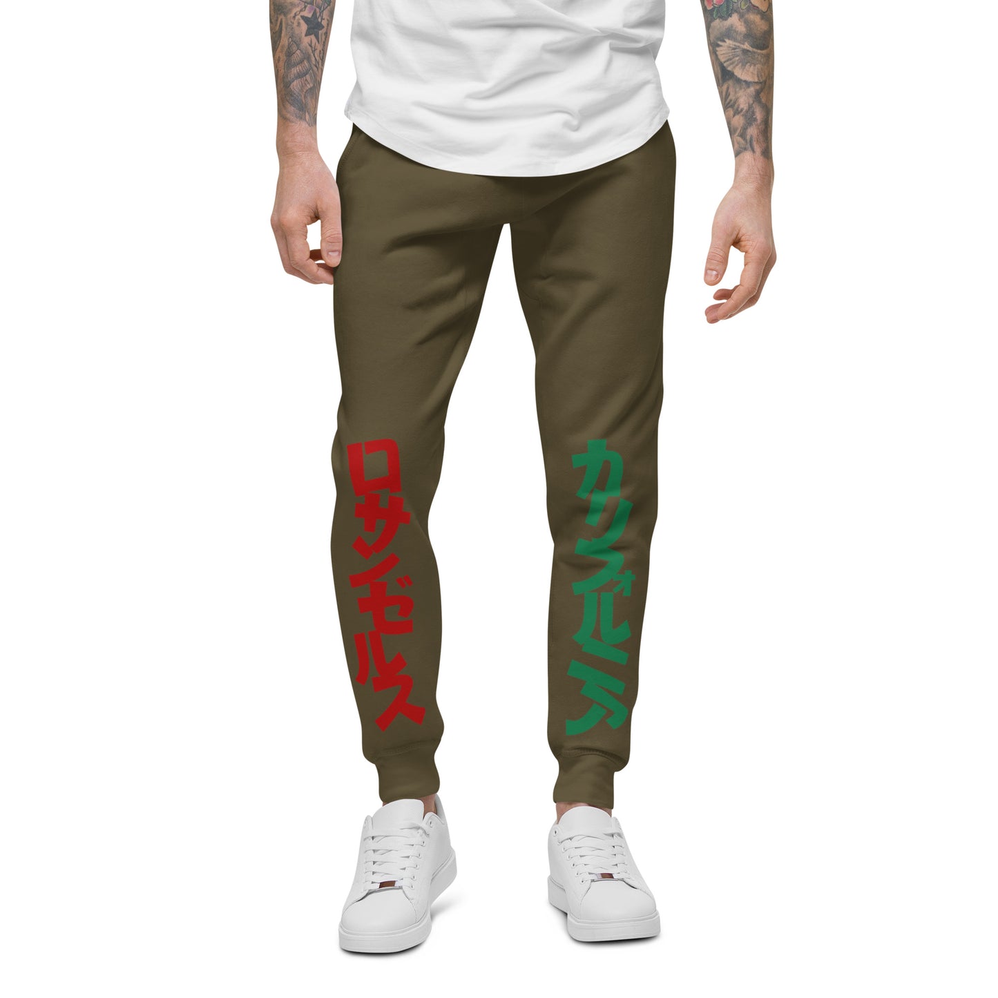 California Japanese Katakana, graffiti art Unisex fleece sweatpants