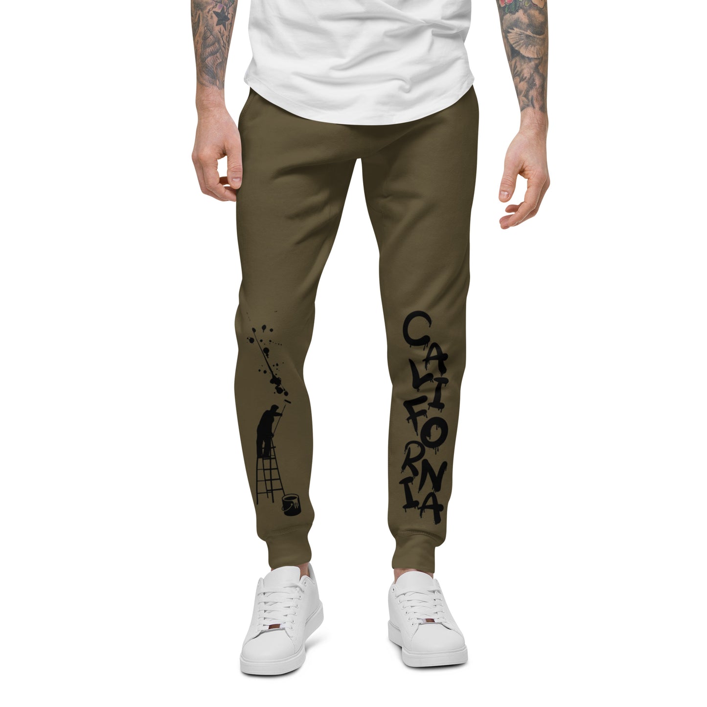 California Japanese Katakana, graffiti art, Painting Unisex fleece sweatpants