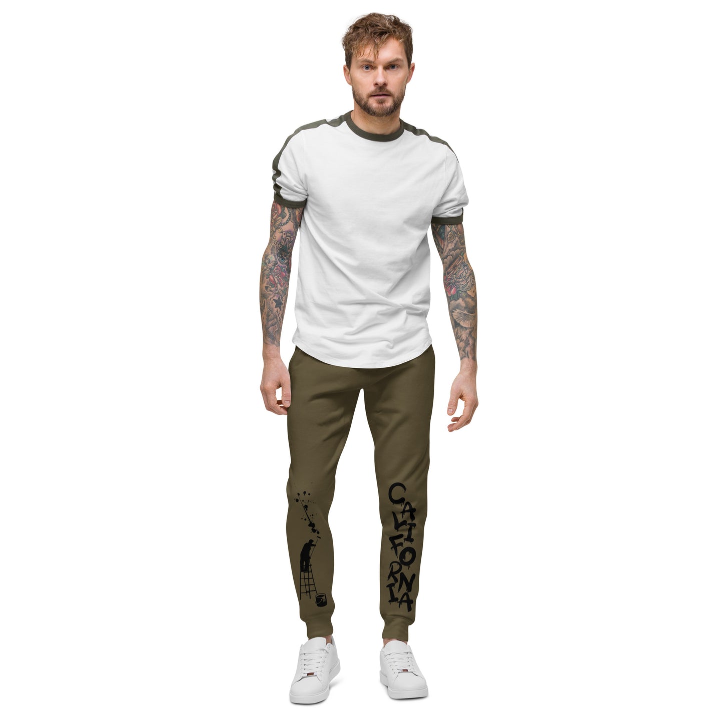 California Japanese Katakana, graffiti art, Painting Unisex fleece sweatpants