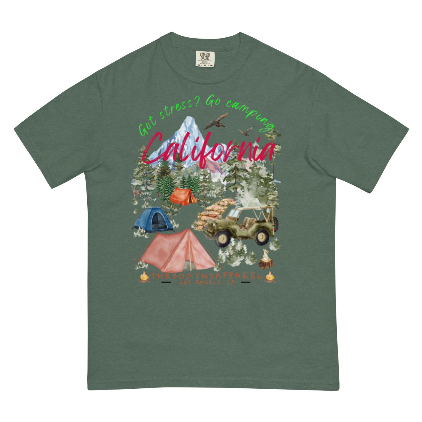 California Go Camping Unisex garment-dyed heavyweight t-shirt