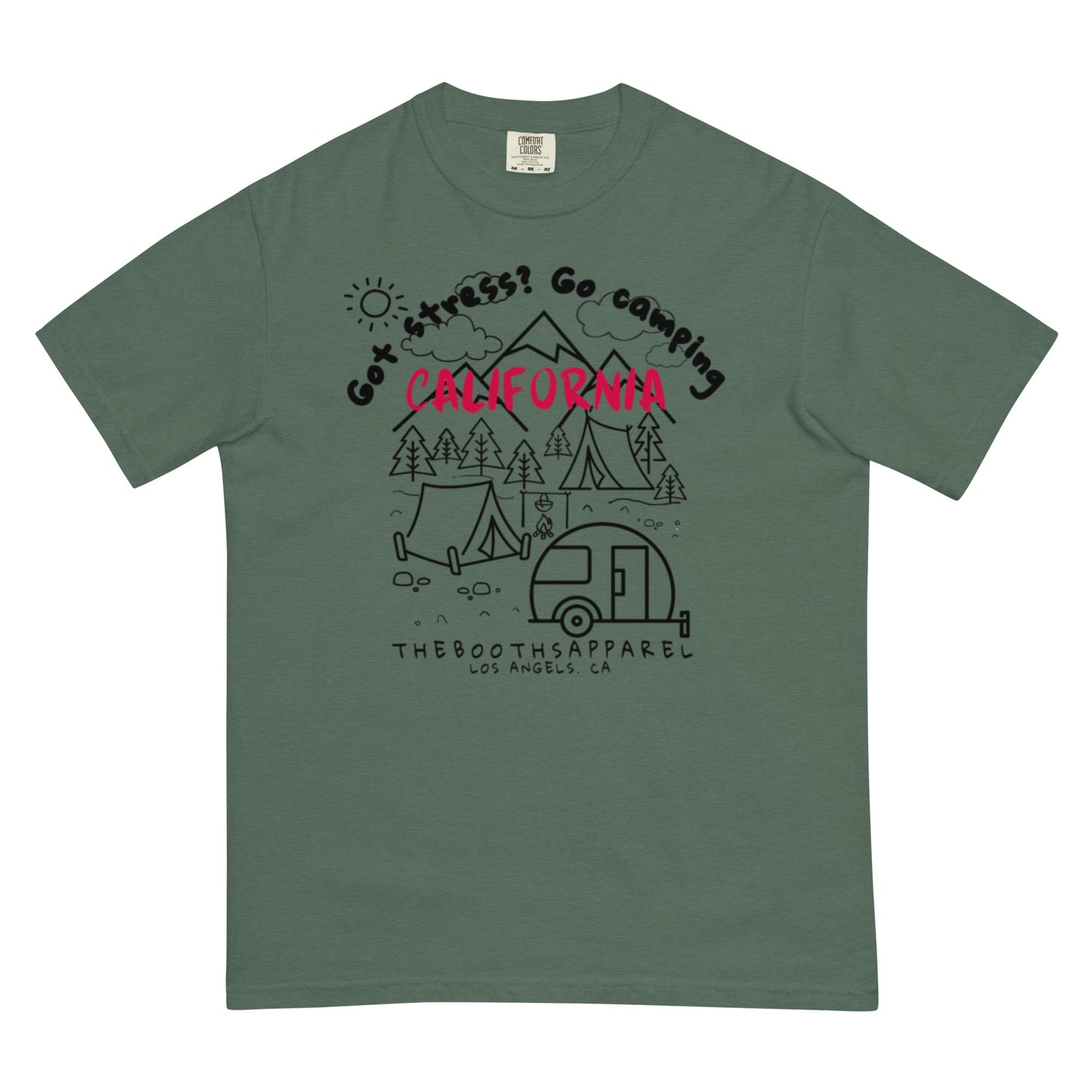 California Got stress Black Unisex garment-dyed heavyweight t-shirt