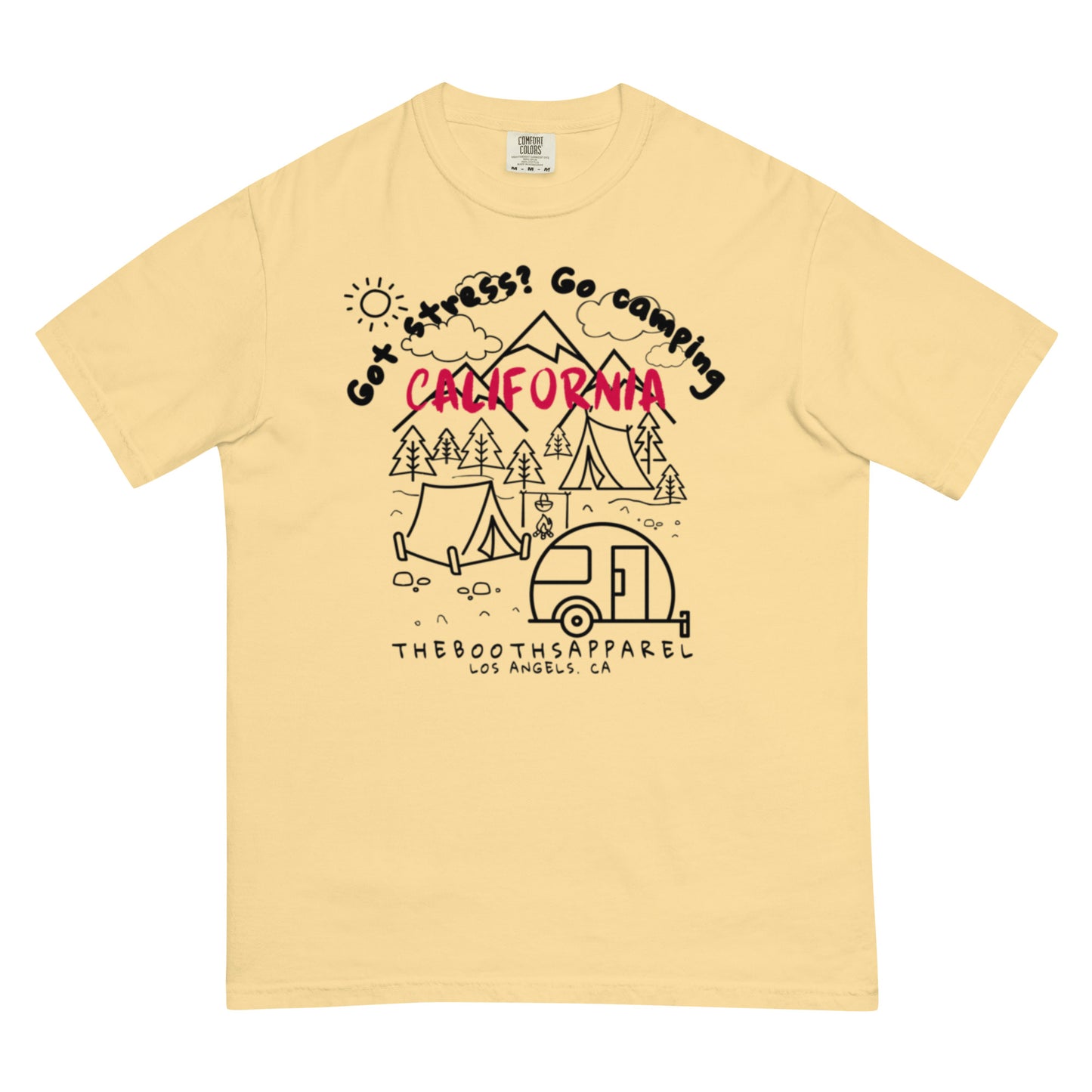 California Got stress Black Unisex garment-dyed heavyweight t-shirt