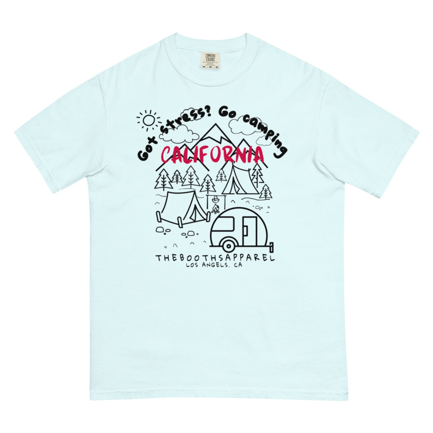 California Got stress Black Unisex garment-dyed heavyweight t-shirt