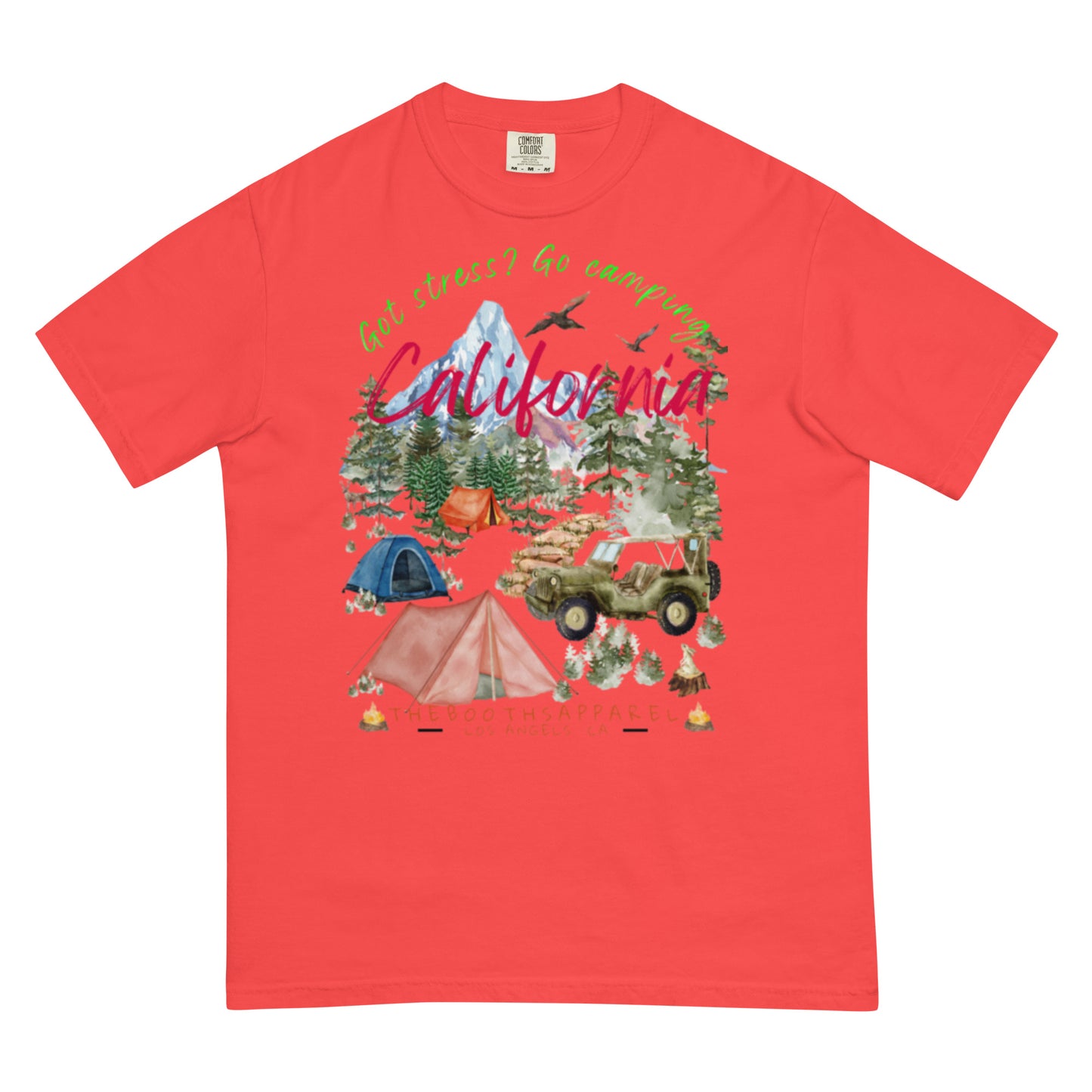 California Go Camping Unisex garment-dyed heavyweight t-shirt