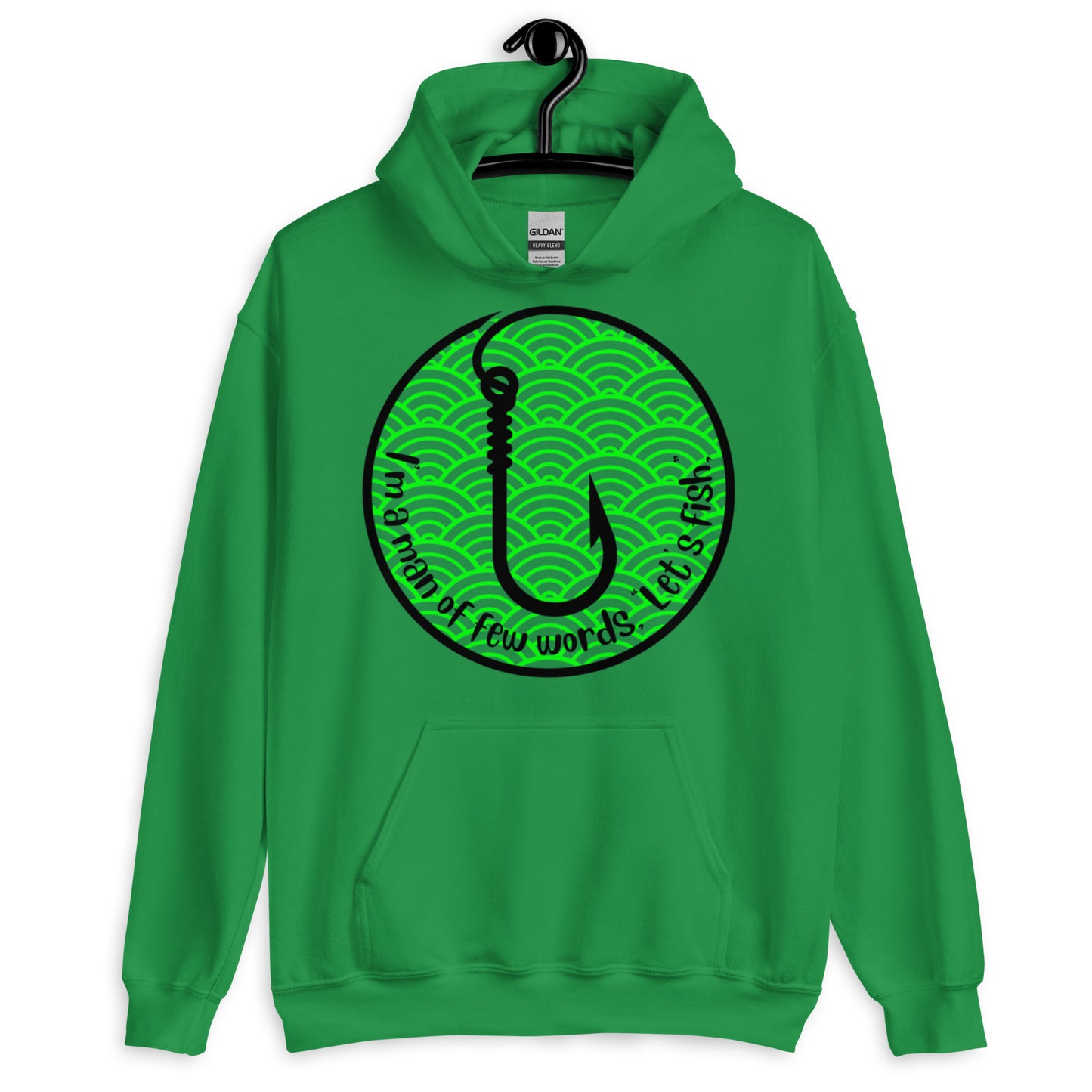 I'm a man of few words Let's Fish Fishing Unisex Hoodie