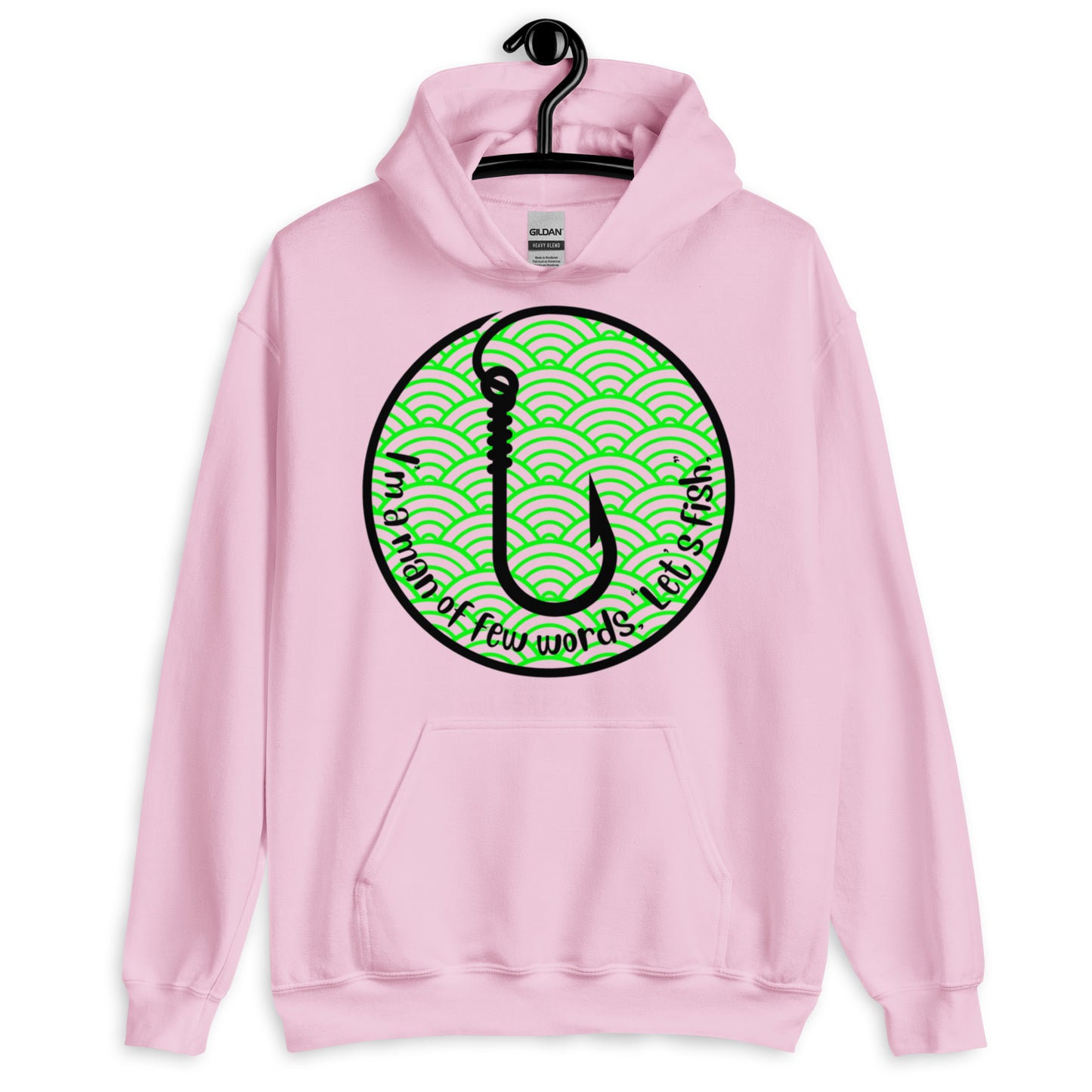 I'm a man of few words Let's Fish Fishing Unisex Hoodie