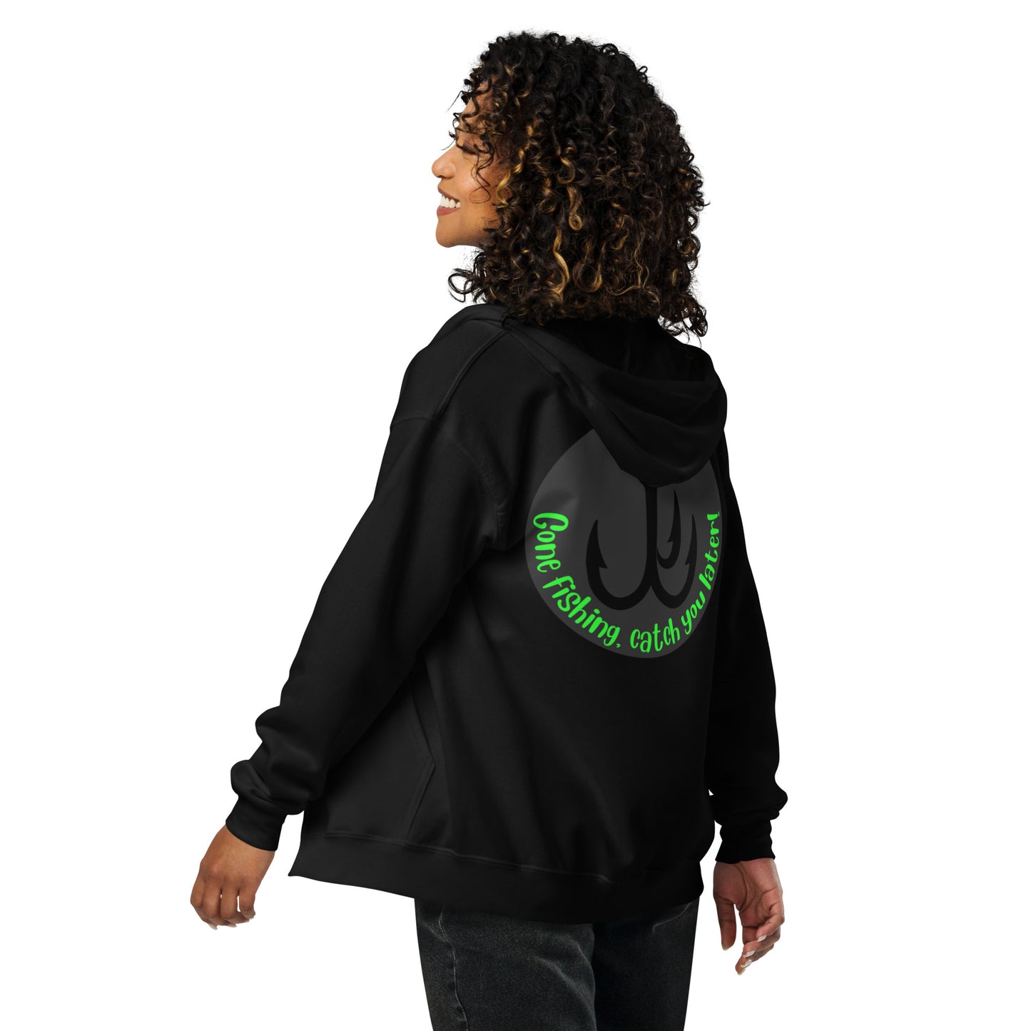 I'm a man Gone Fishing Unisex heavy blend zip hoodie