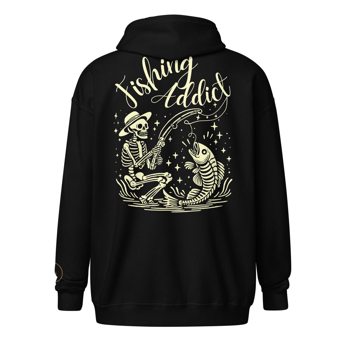 Fishing Straw hat Skeleton, Fishing Tattoo, Fishing Addict, Fishing Gift, Fishing Hoodie, Fishy hoodie, Unisex heavy blend zip hoodie