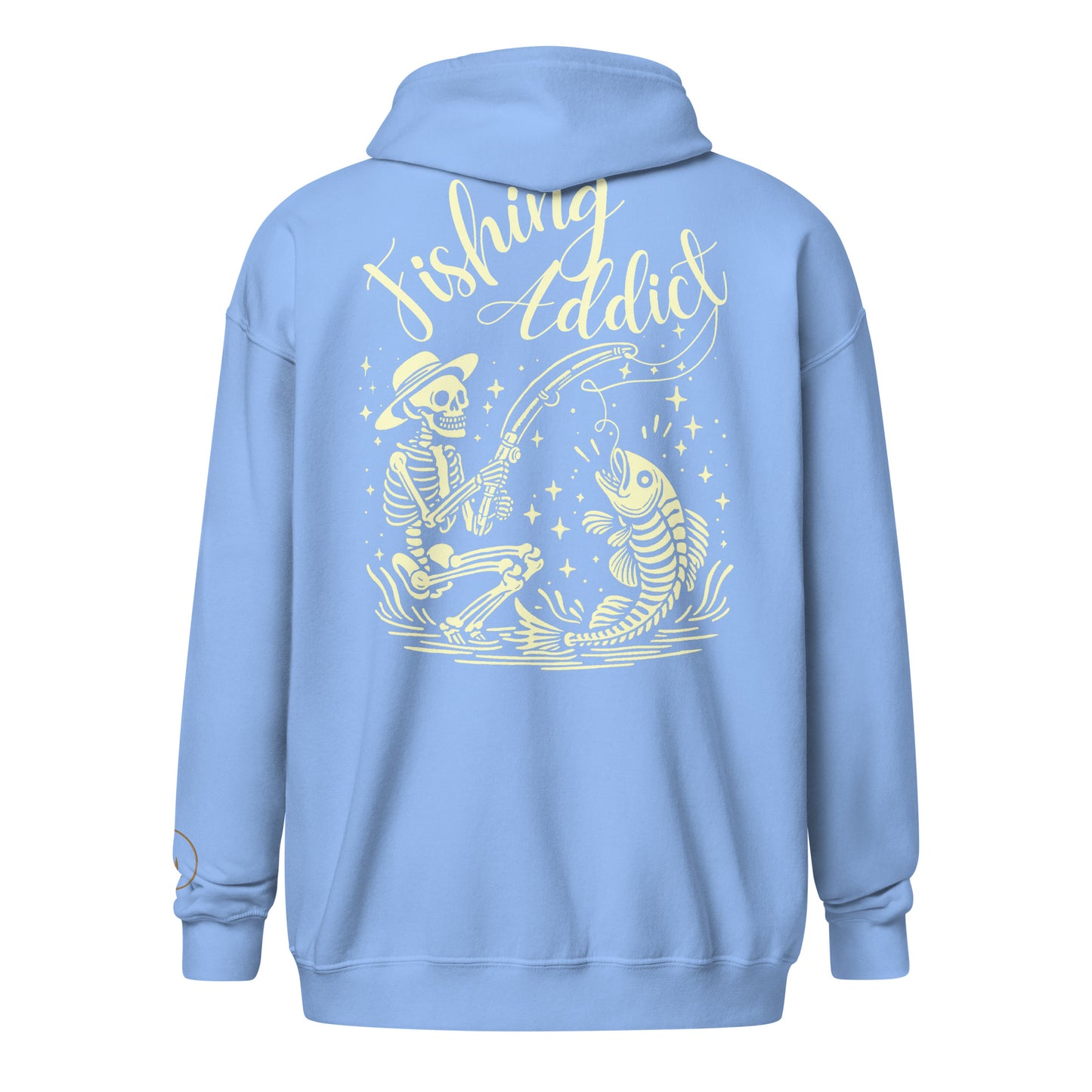 Fishing Straw hat Skeleton, Fishing Tattoo, Fishing Addict, Fishing Gift, Fishing Hoodie, Fishy hoodie, Unisex heavy blend zip hoodie