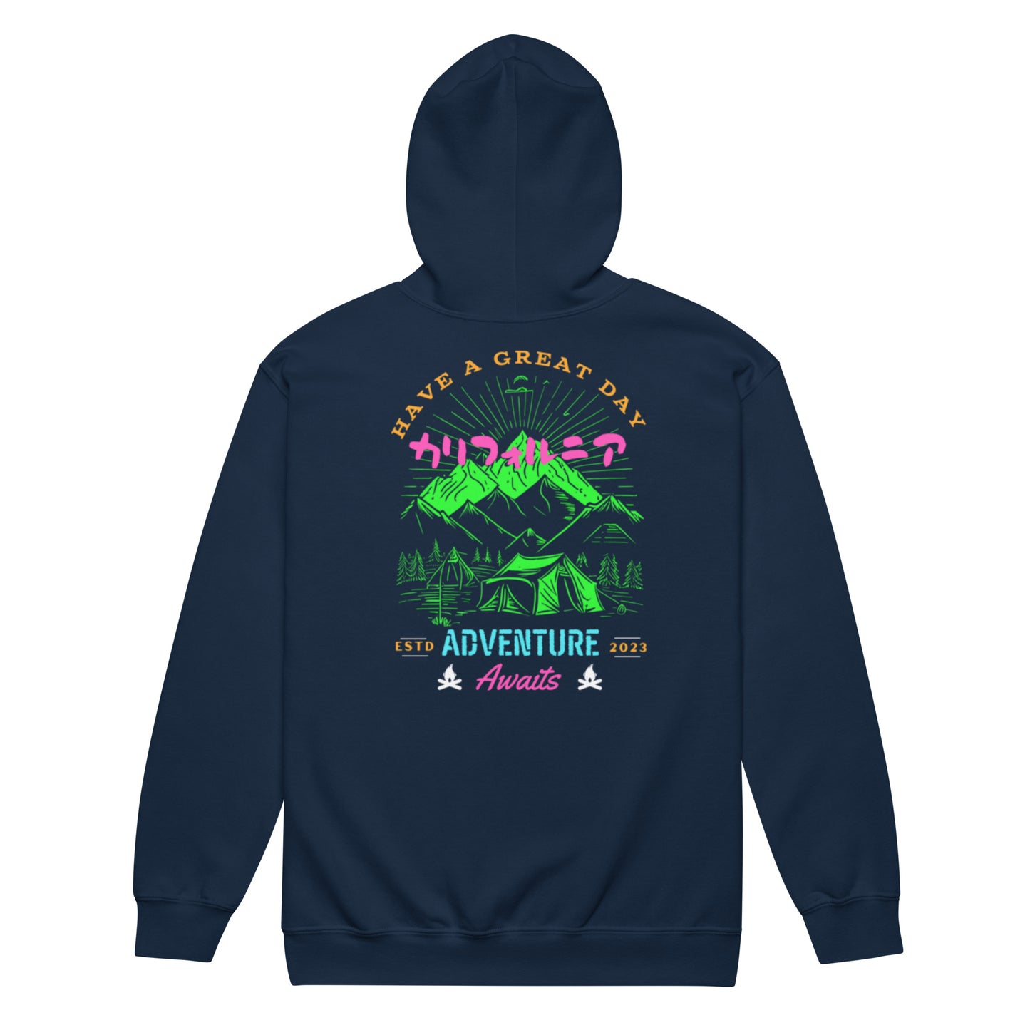 Have a Great Day California Unisex heavy blend zip hoodie