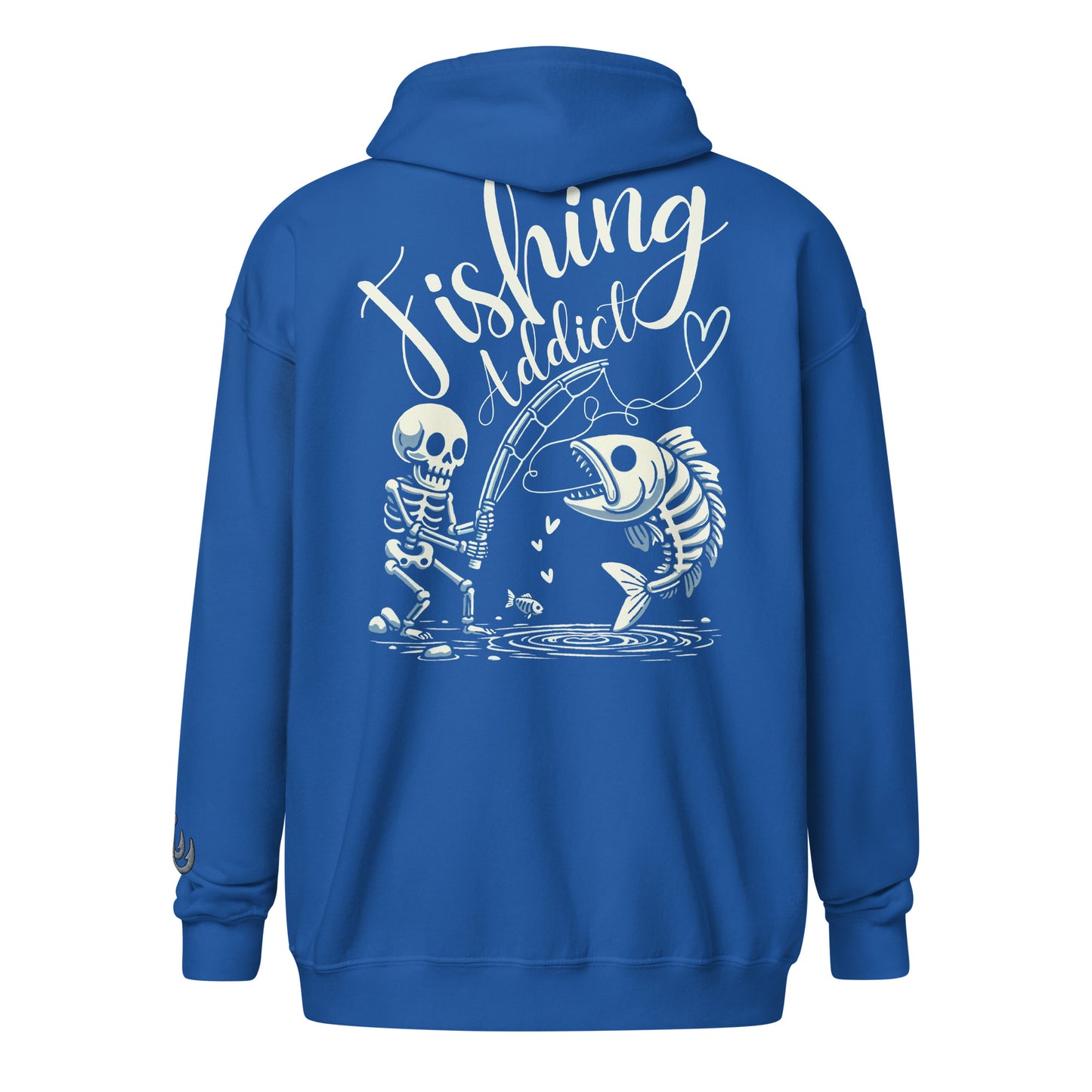 Fishing Skeleton, Fishing Tattoo, Fishing Addict, Fishing Gifts, Fishing Hoodie, Fishy hoodie, Husband Hoodie, Dad Gift, Unisex zip hoodie