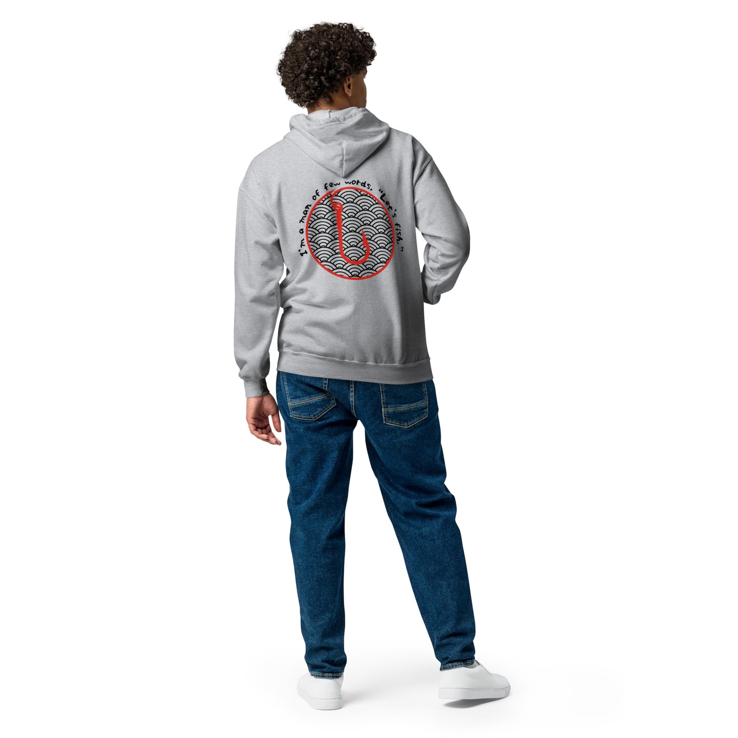 I'm a man Fishing Tuna Unisex heavy blend zip hoodie