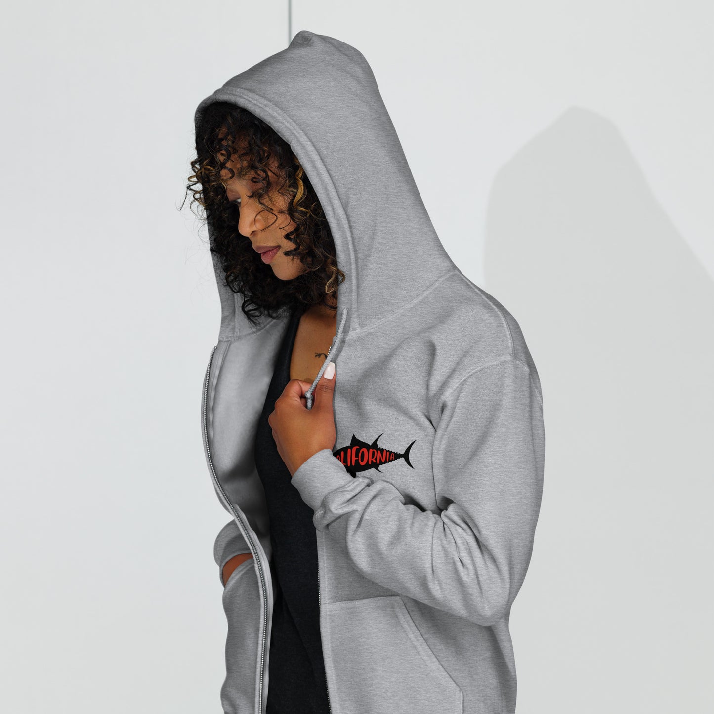 I'm a man Fishing Tuna Unisex heavy blend zip hoodie