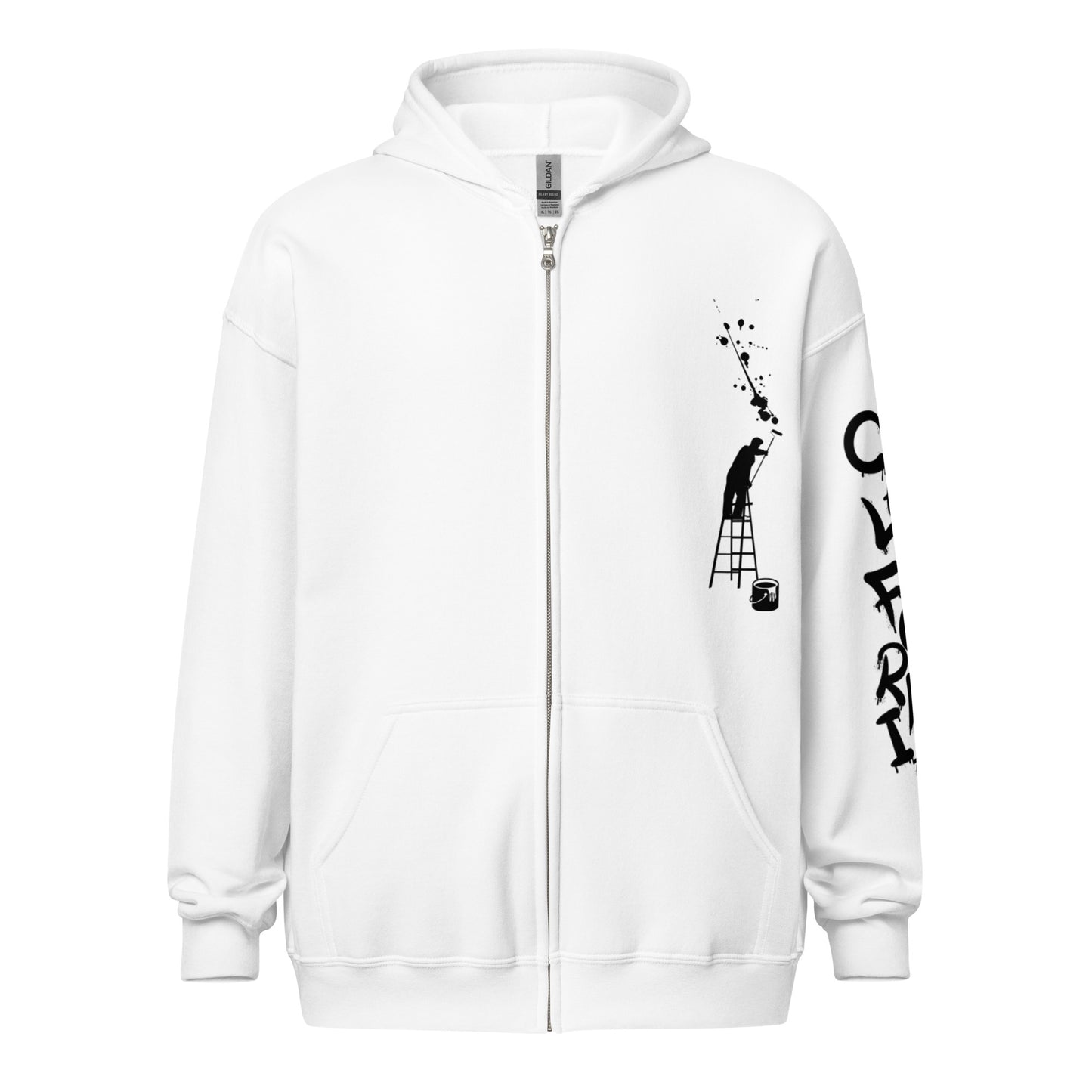 California Japanese Katakana, graffiti art Unisex heavy blend zip hoodie