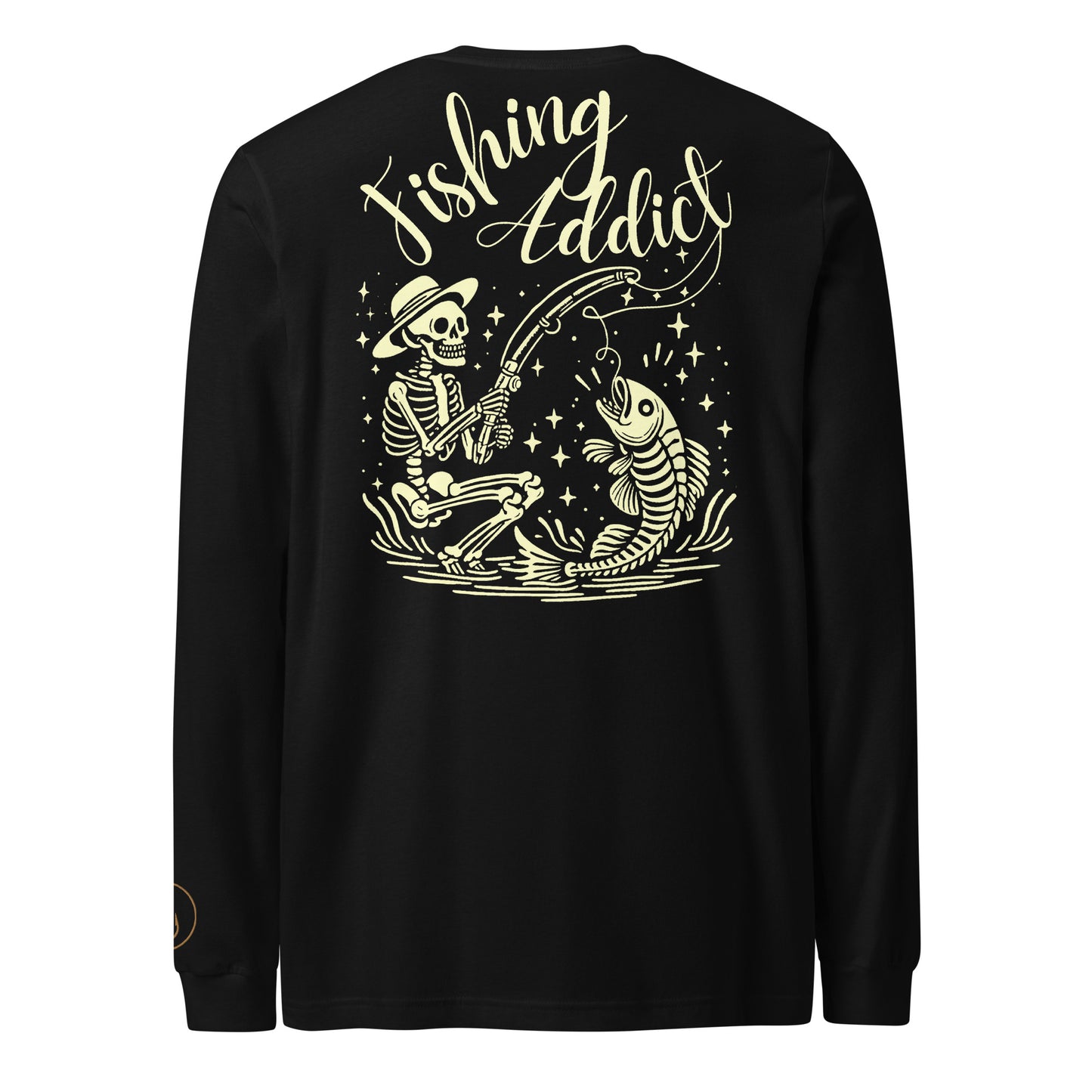 Fishing Straw hat Skeleton, Fishing Tattoo, Fishing Addict, Fishing Gift, Fishing Hoodie, Fishy hoodie, Dad Gift, Unisex Long Sleeve Tee