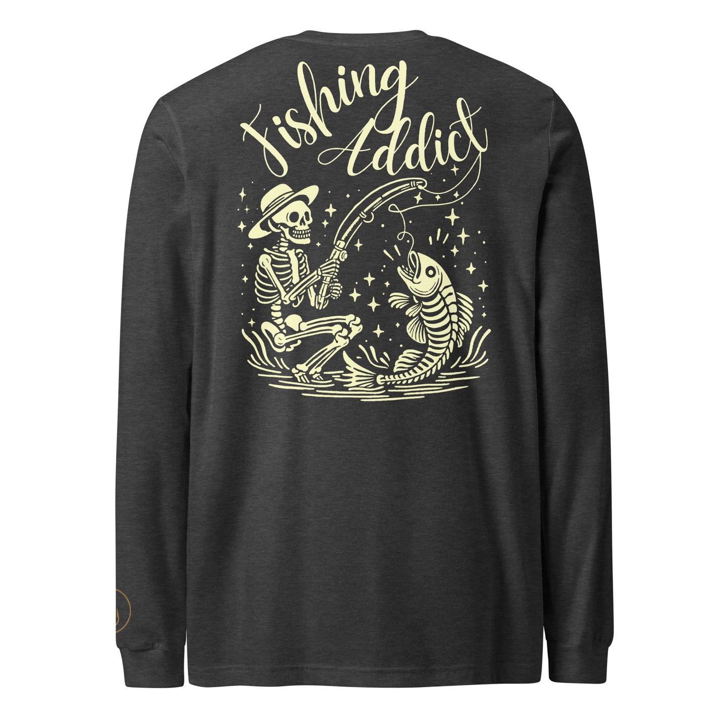 Fishing Straw hat Skeleton, Fishing Tattoo, Fishing Addict, Fishing Gift, Fishing Hoodie, Fishy hoodie, Dad Gift, Unisex Long Sleeve Tee