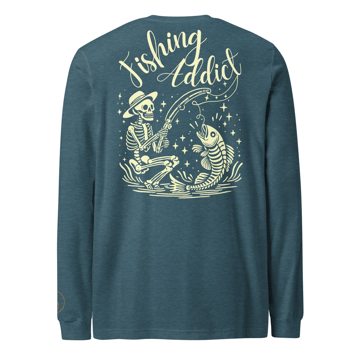 Fishing Straw hat Skeleton, Fishing Tattoo, Fishing Addict, Fishing Gift, Fishing Hoodie, Fishy hoodie, Dad Gift, Unisex Long Sleeve Tee