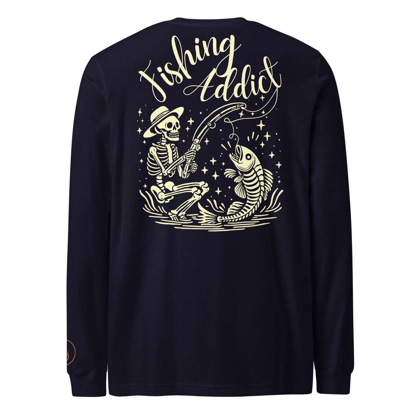 Fishing Straw hat Skeleton, Fishing Tattoo, Fishing Addict, Fishing Gift, Fishing Hoodie, Fishy hoodie, Dad Gift, Unisex Long Sleeve Tee
