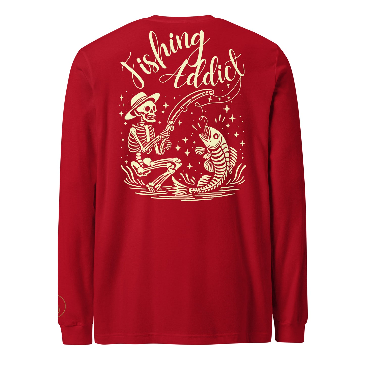 Fishing Straw hat Skeleton, Fishing Tattoo, Fishing Addict, Fishing Gift, Fishing Hoodie, Fishy hoodie, Dad Gift, Unisex Long Sleeve Tee