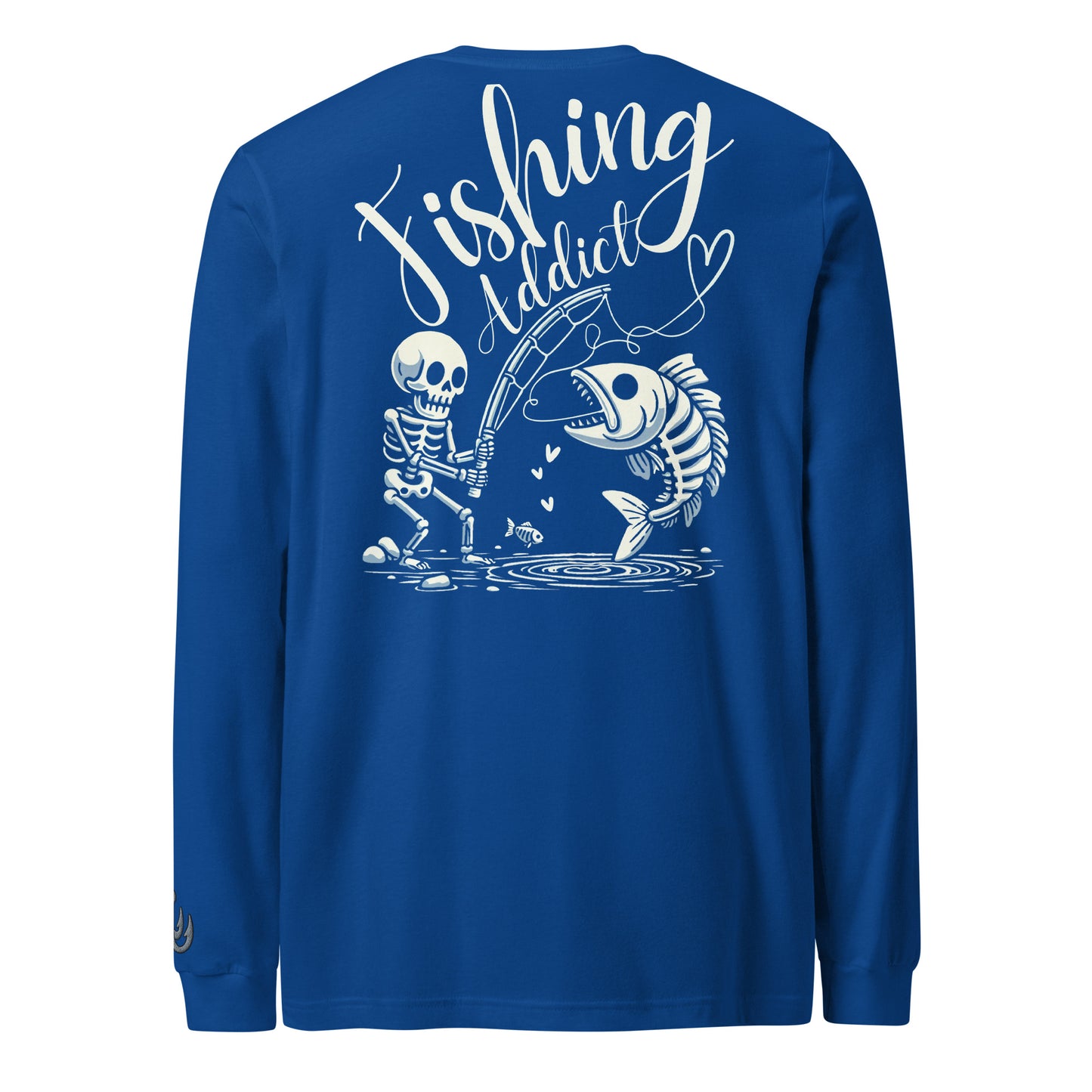 Fishing Skeleton, Fishing Tattoo, Fishing Addict, Fishing Gifts, Fishing Hoodie, Fishy hoodie, Husband Hoodie, Dad Gift, Long Sleeve Tee