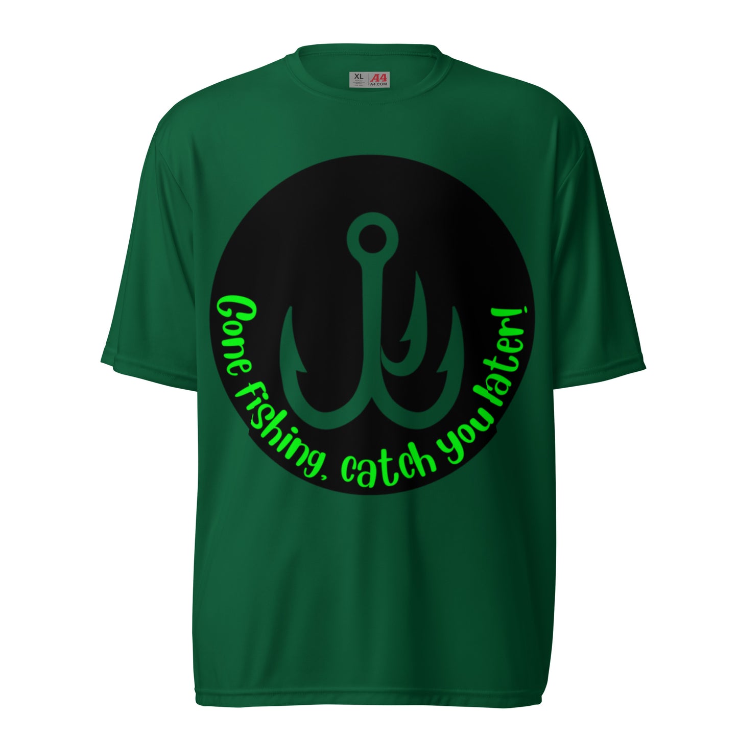 I'm a man Gone Fishing Unisex performance crew neck t-shirt