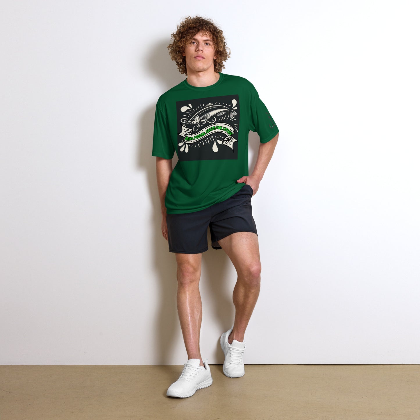 Fishing Dad, Cool, Kawaii, Unisex performance crew neck t-shirt