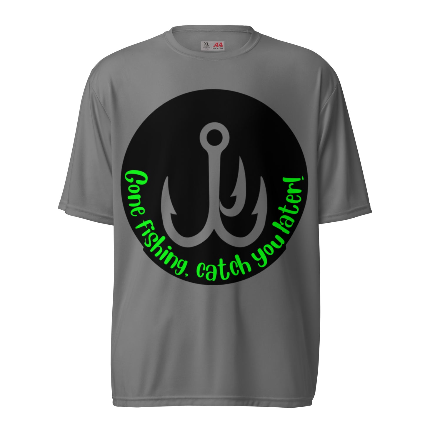 I'm a man Gone Fishing Unisex performance crew neck t-shirt