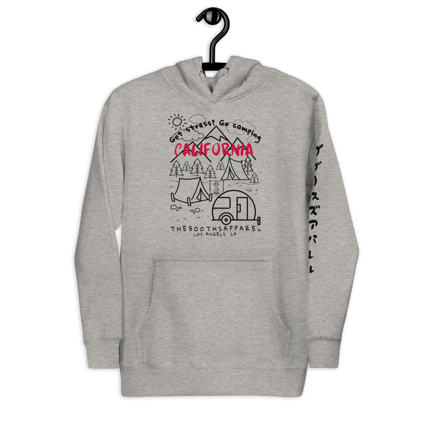California Got Stress ? Got Stress Black sleeve Unisex Hoodie