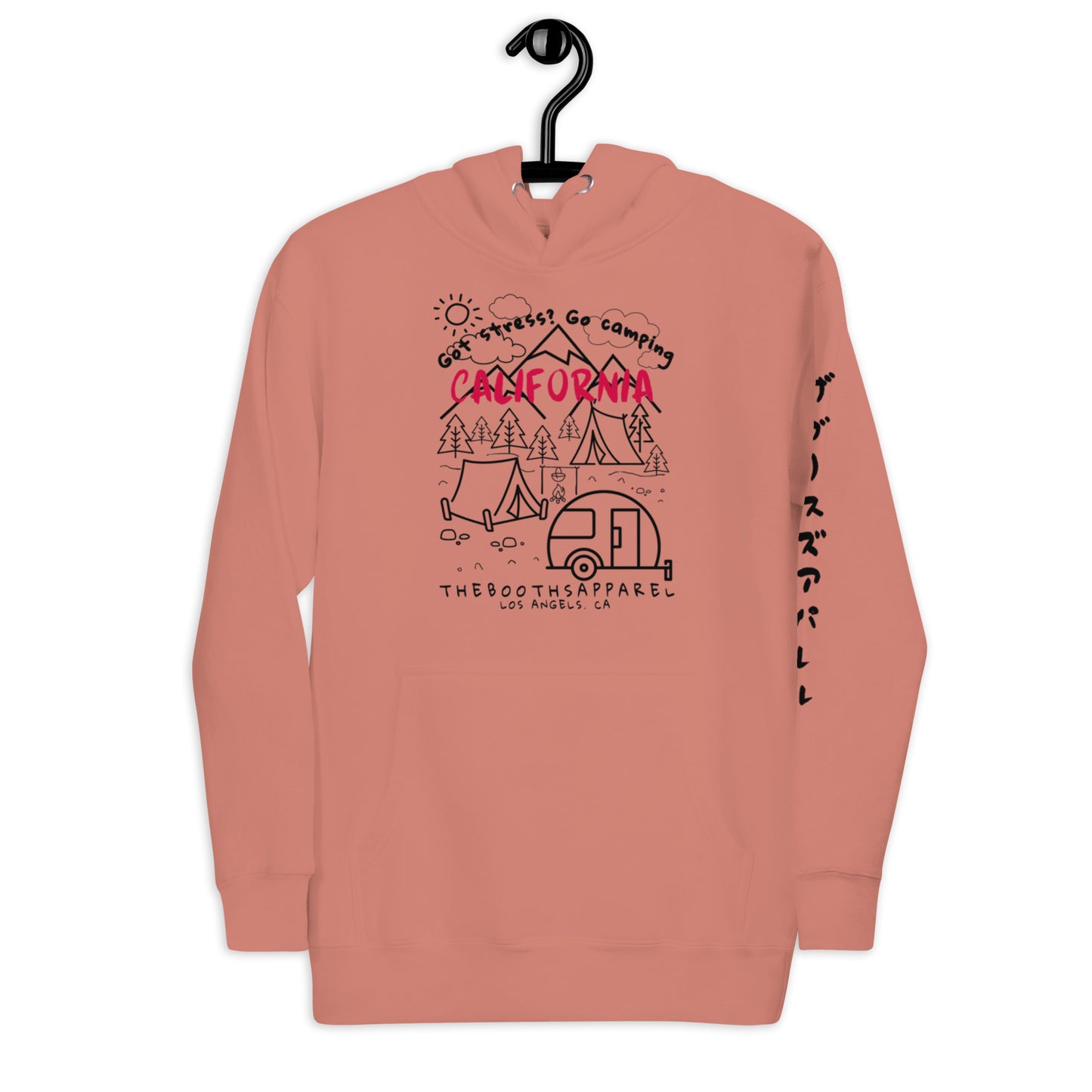 California Got Stress ? Got Stress Black sleeve Unisex Hoodie