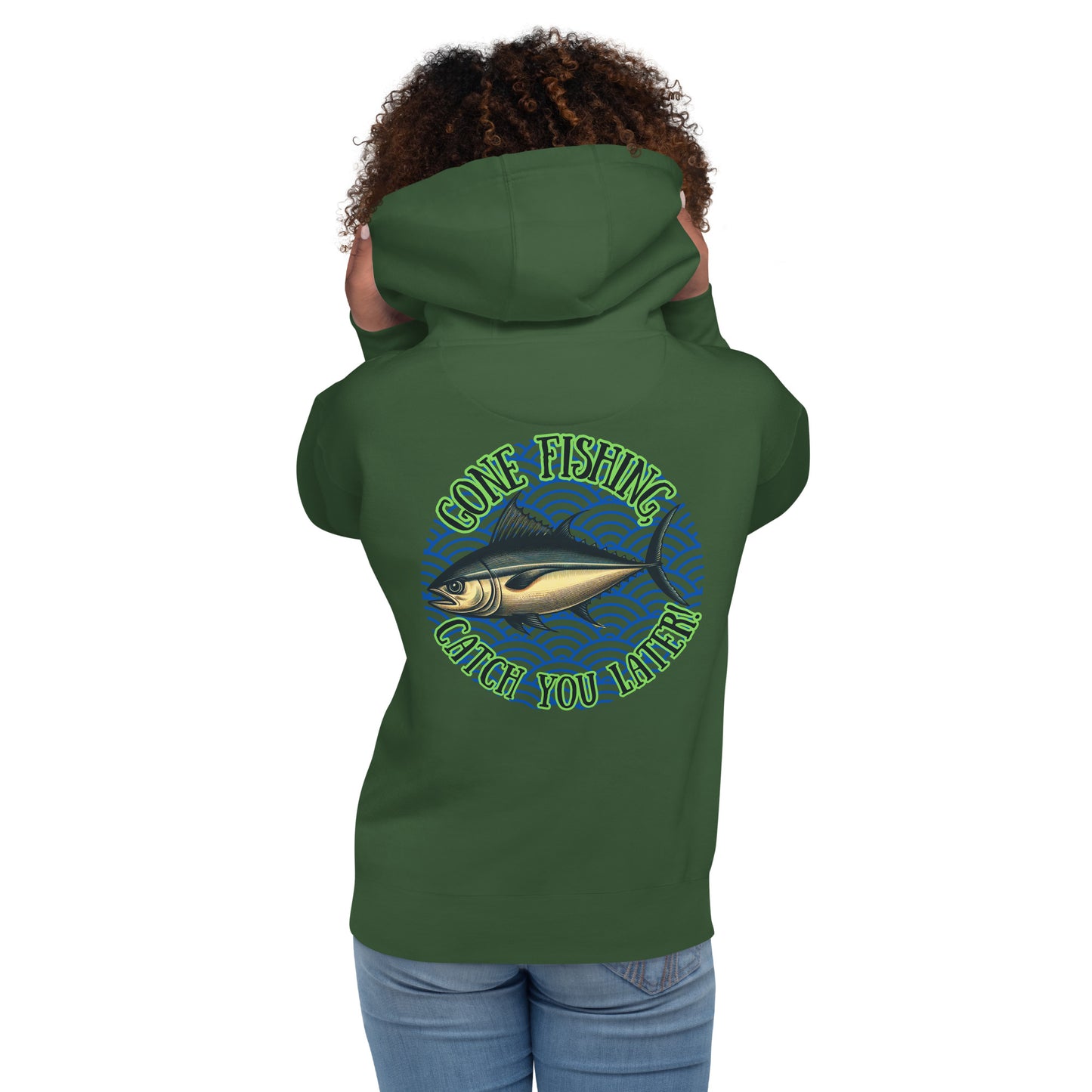 Fishing, Fishing Dad, Gone Fishing, Tuna Fishing, fishing lure, kawaii, father's day gift, Best Gift For Dad, 100% cotton, Unisex Hoodie