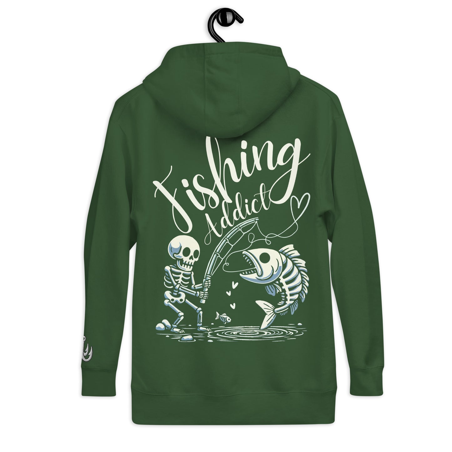 Fishing Skeleton, Fishing Tattoo, Fishing Addict, Fishing Gifts, Fishing Hoodie, Fishy hoodie, Husband Hoodie, Dad Gift, Unisex Hoodie